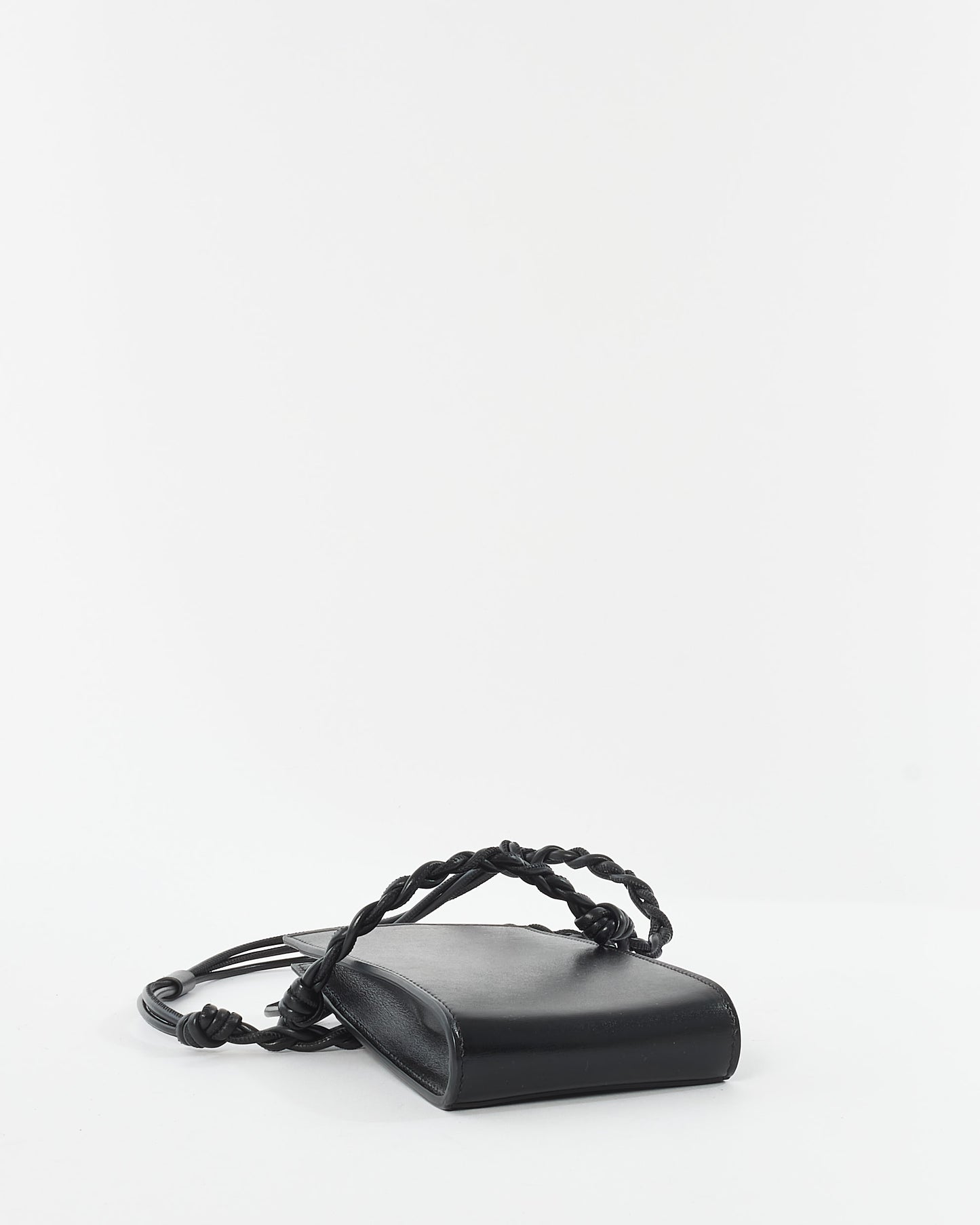 Jil Sander Black Leather Crossbody Phone Holder Bag