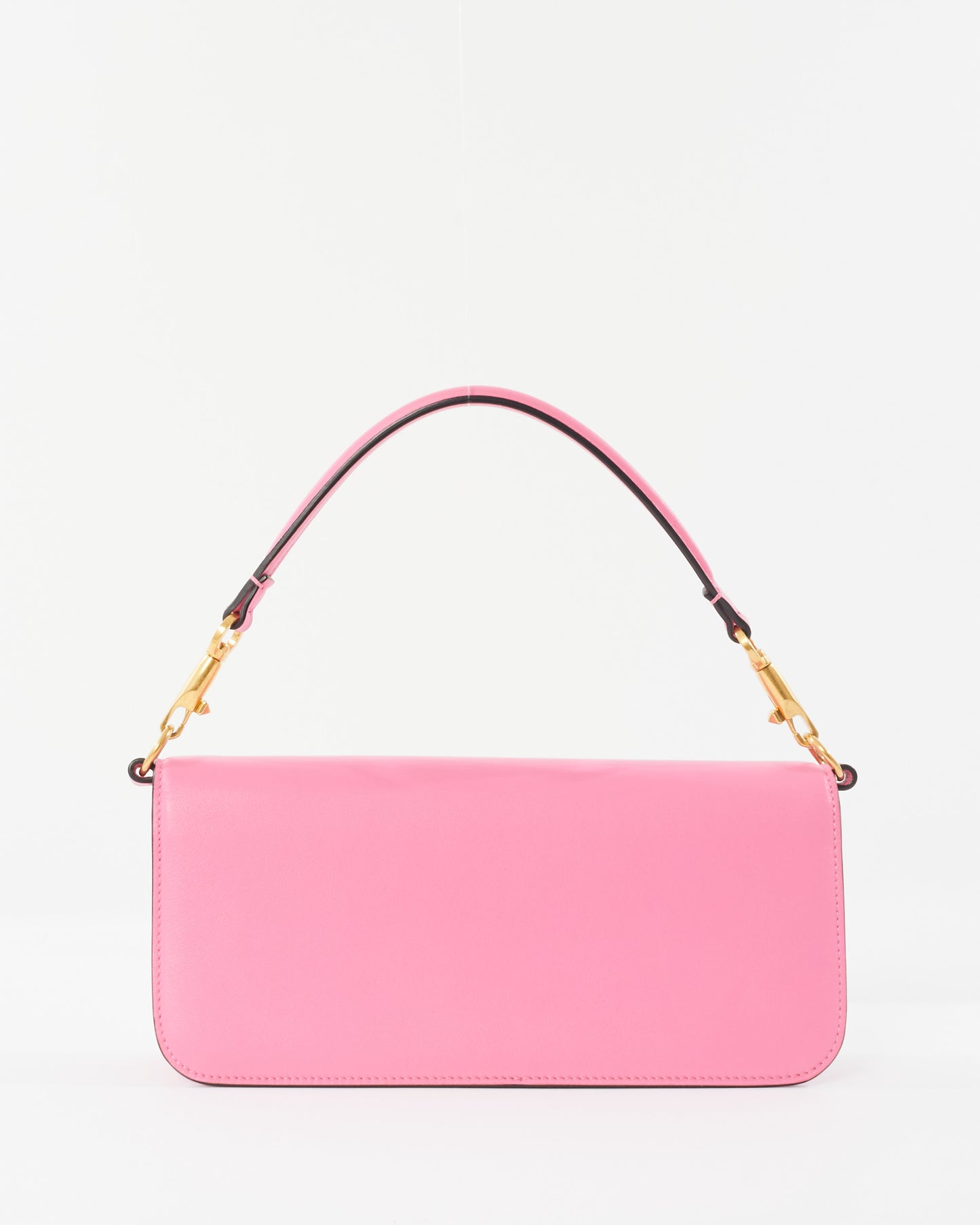 Valentino Pink Leather V Logo Loco Shoulder Bag