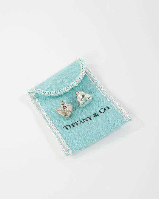 Tiffany 
Co. Sterling Silver Puffy Heart Stud Earrings