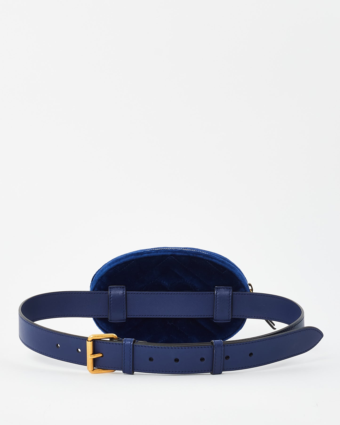 Gucci Blue Velvet Marmont Belt Bag - 85/34