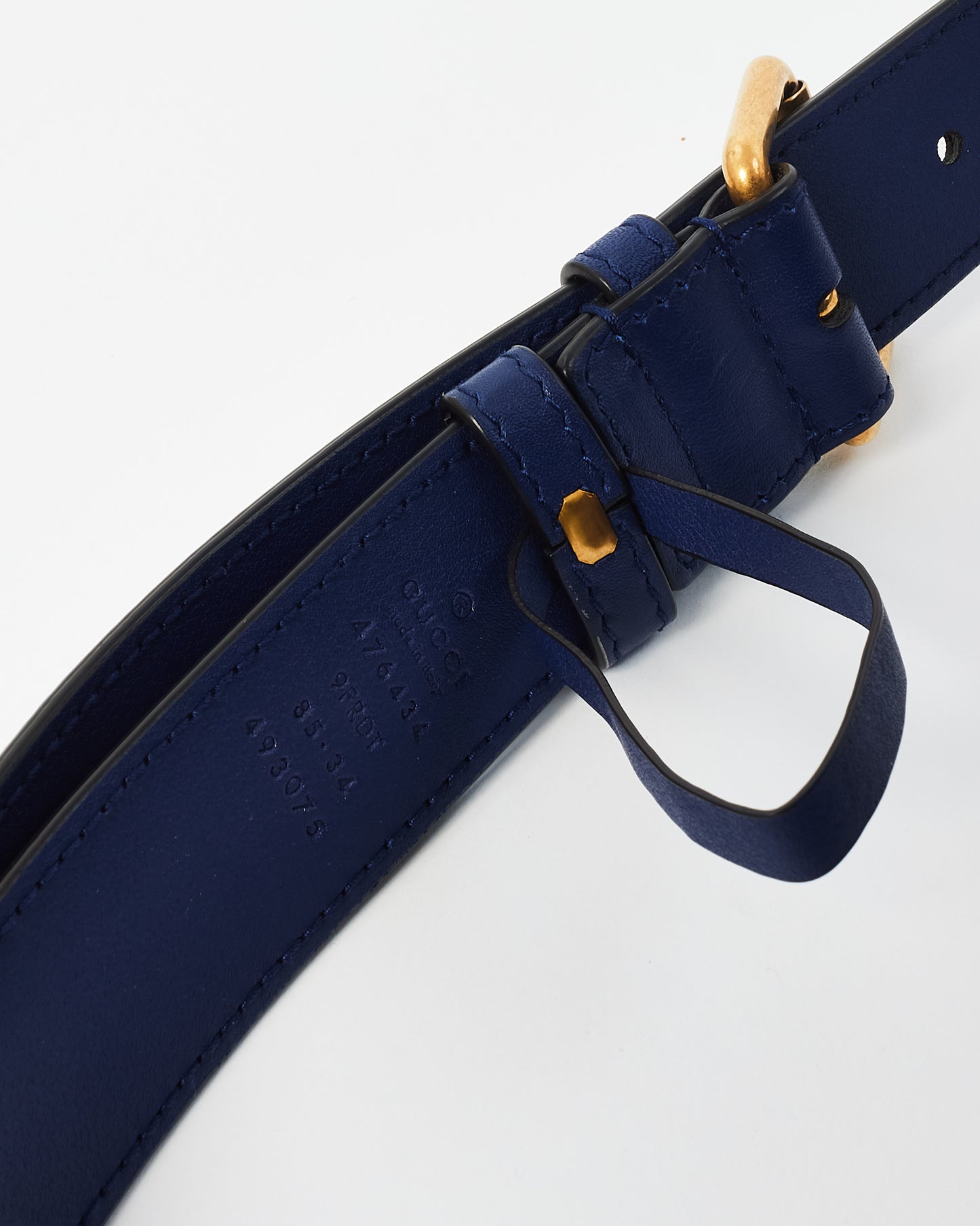 Gucci Blue Velvet Marmont Belt Bag - 85/34