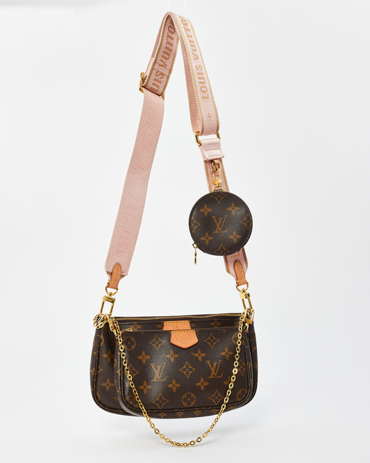 Louis Vuitton Monogram Canvas 
Light Pink Multi Pochette Accessoires