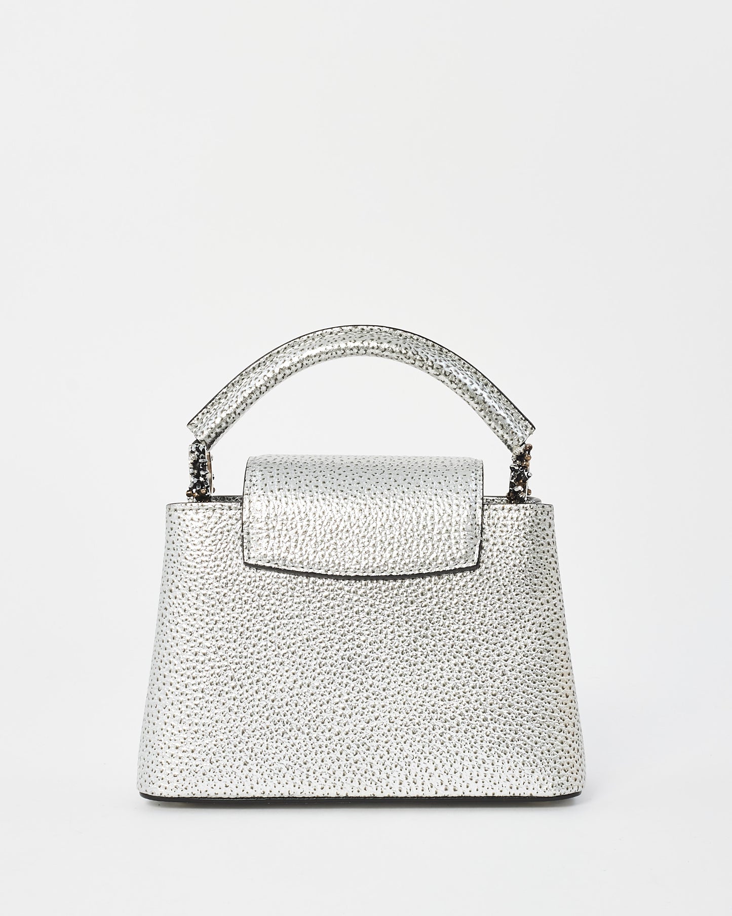 Louis Vuitton Metallic Silver 2018 Limited Edition Mini Capucines Bag