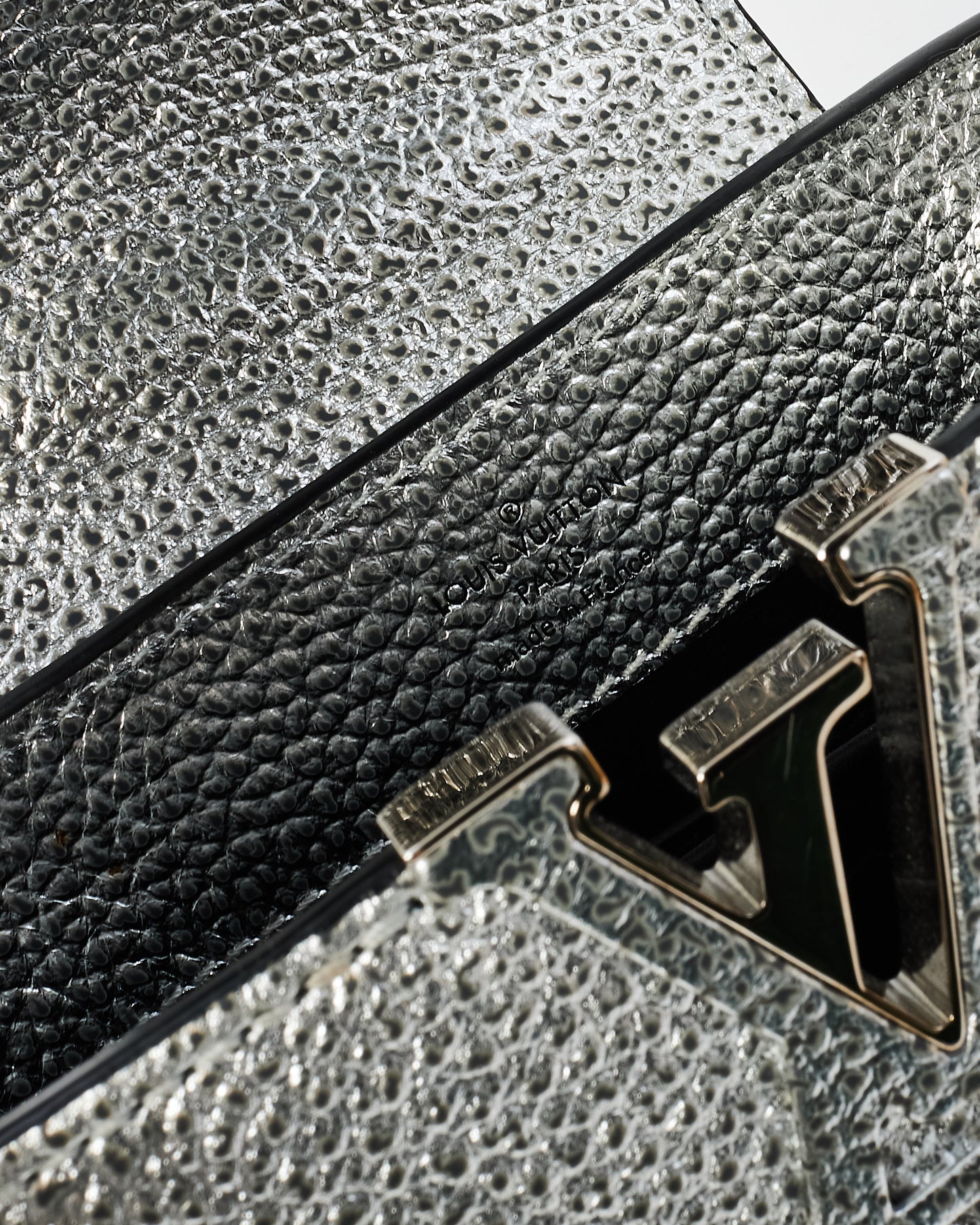 Louis Vuitton Metallic Silver 2018 Limited Edition Mini Capucines Bag