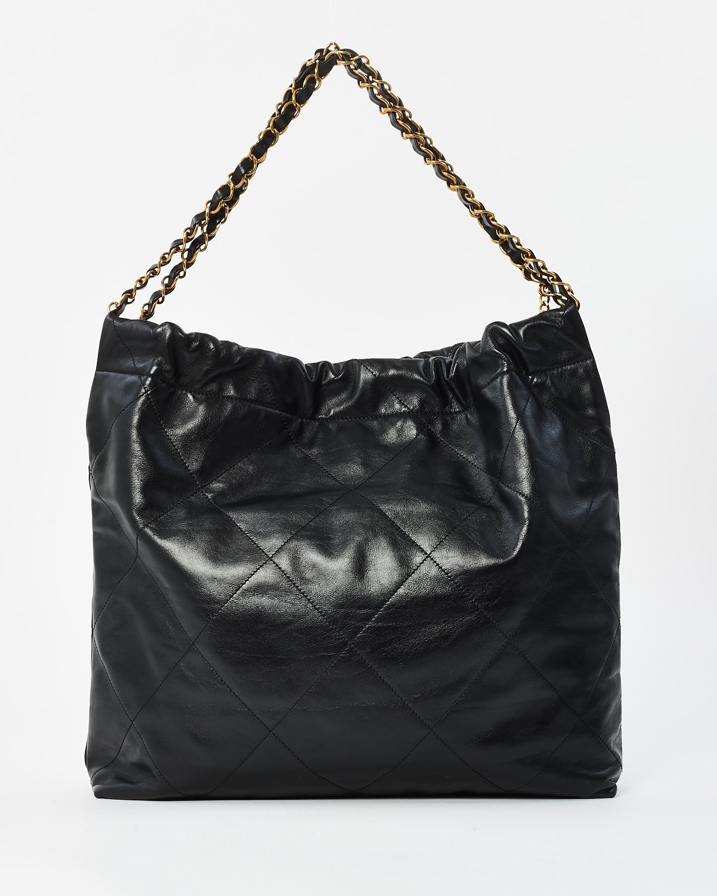 Chanel Black Lambskin Leather Chanel 22 Shoulder Bag