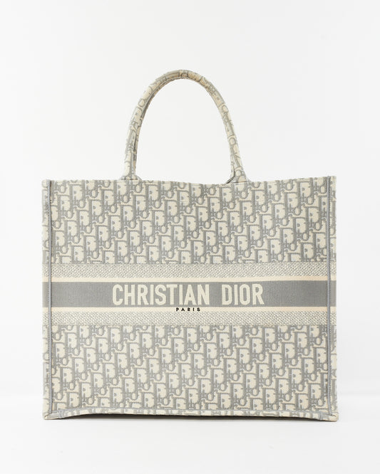 Dior Grey Oblique Canvas Large Book Tote