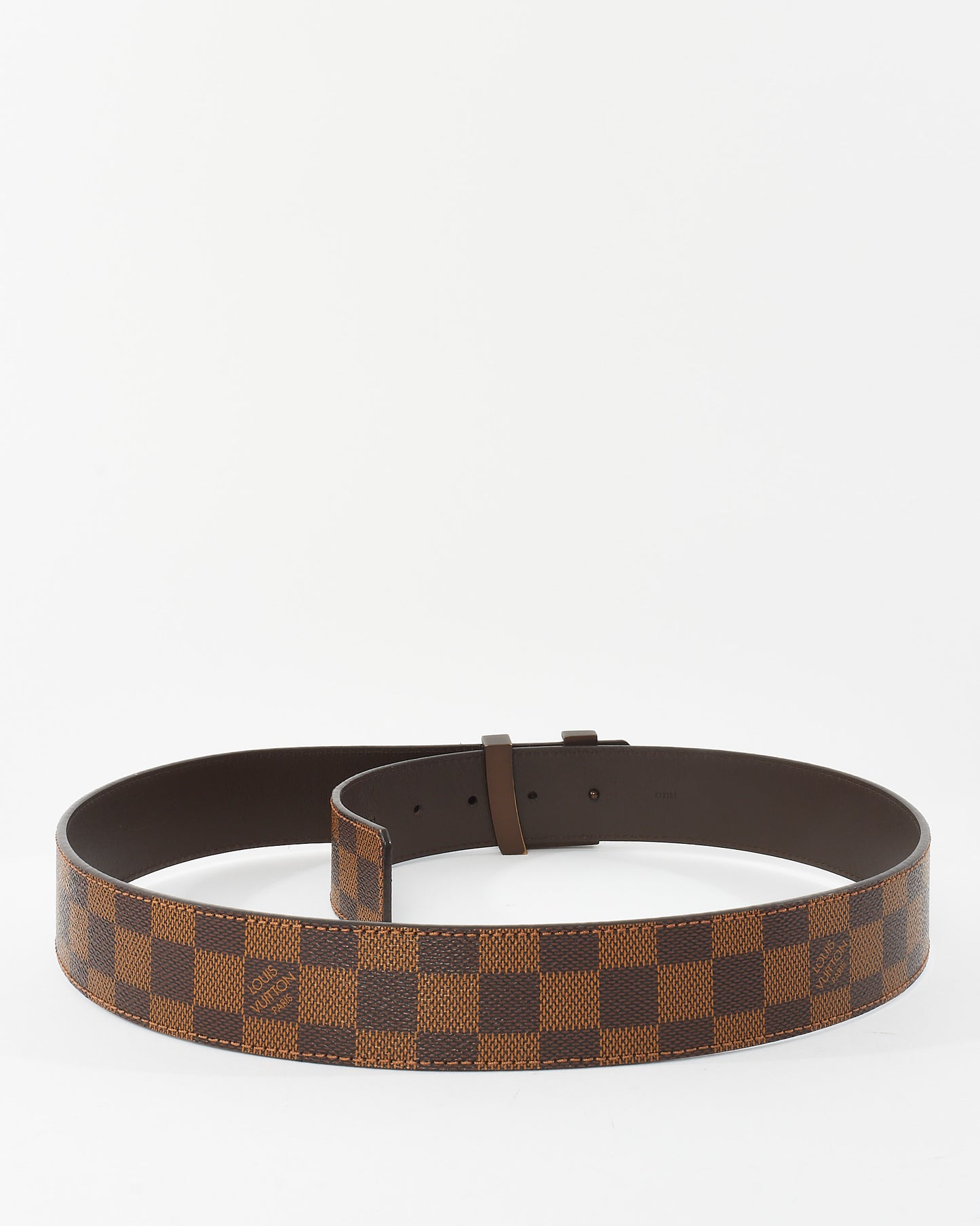 Louis Vuitton Damier Ebene Canvas LV Initiales Belt - 90/36