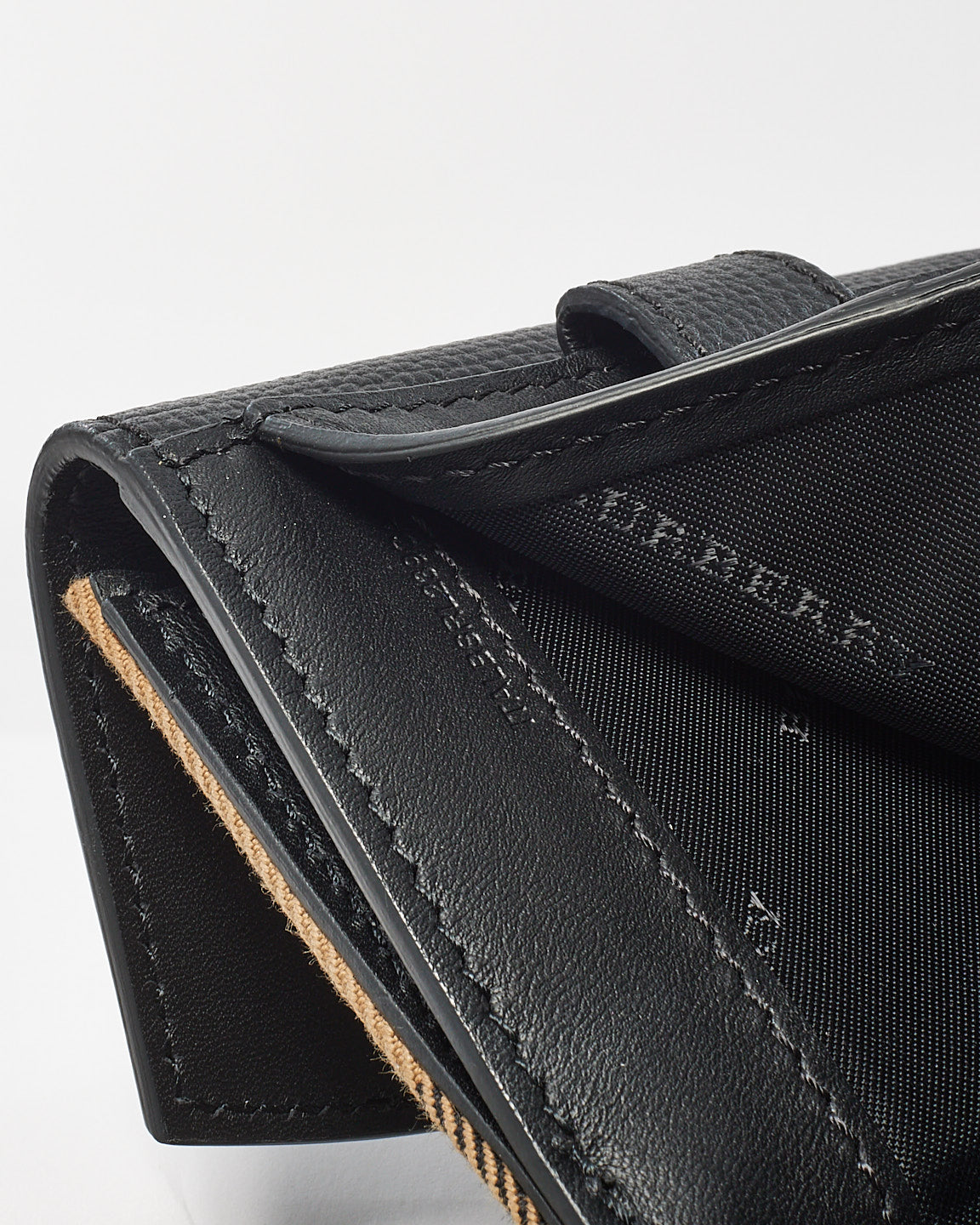 Burberry Black 
House Check Canvas Small Wellington Bifold Wallet