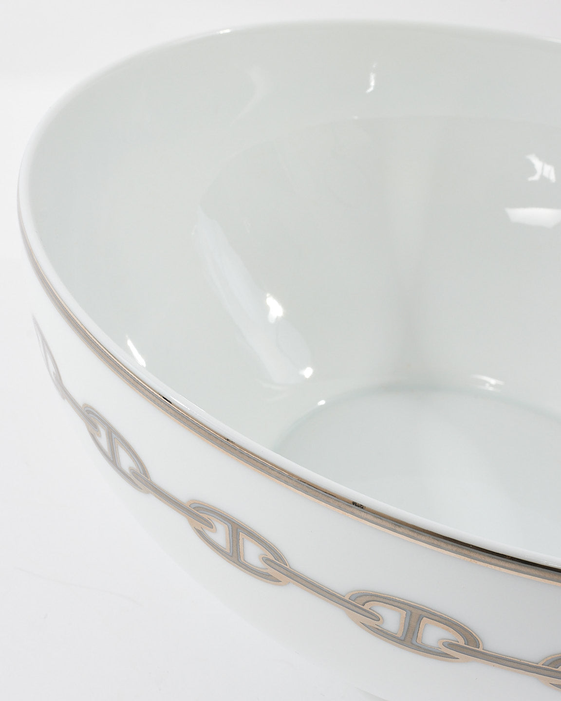 Hermès White 
Silver Chaine D
Ancre Bowl