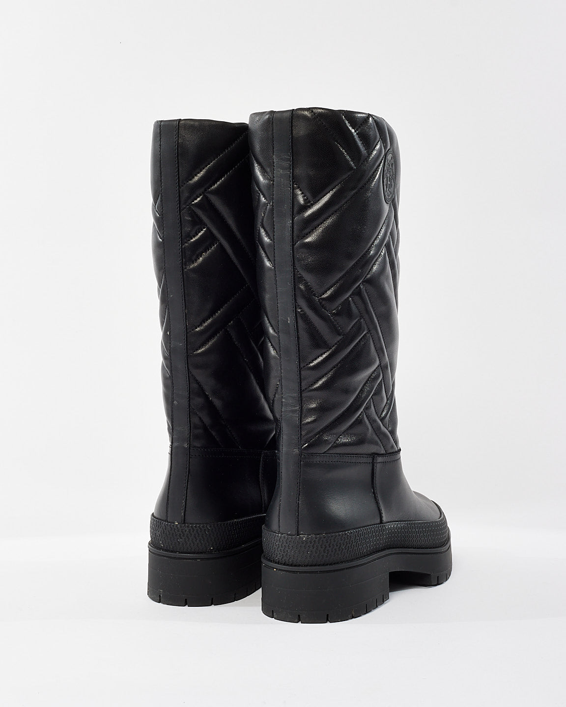 Hermès Black Leather Fuji High Shaft Boots  - 37.5