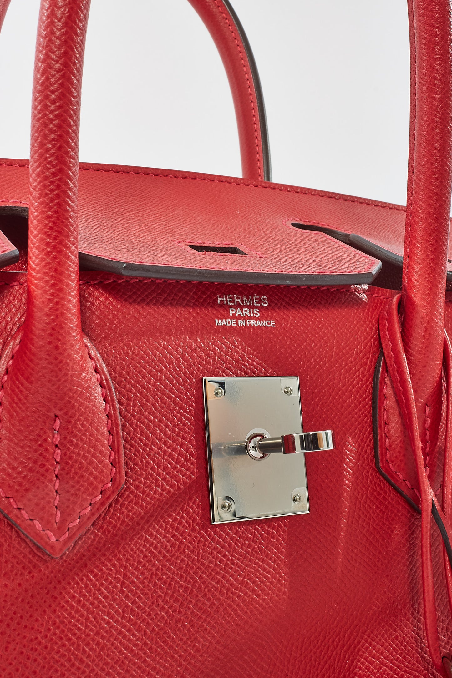 Hermès Red Epsom Leather Birkin 30 SHW