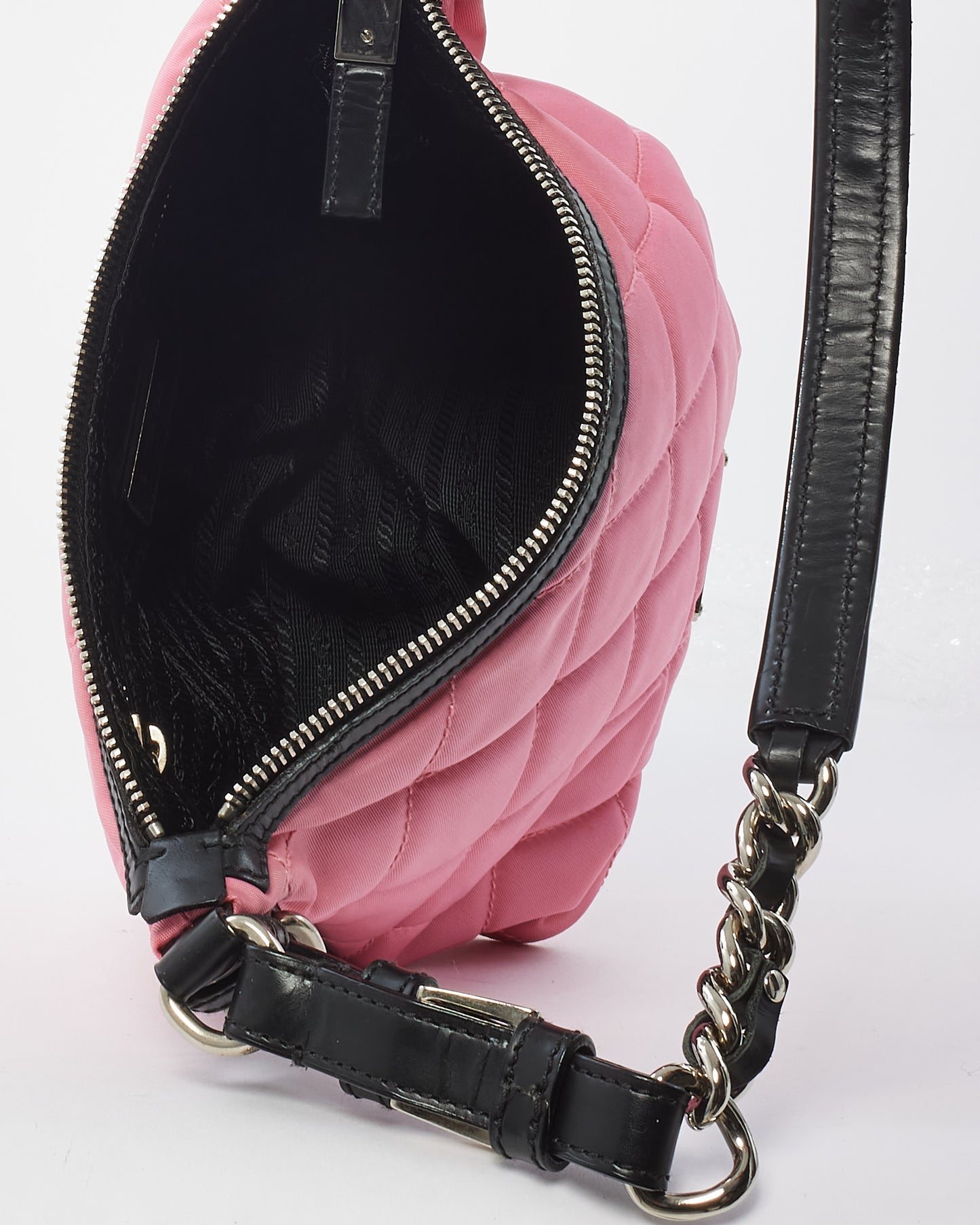 Prada Pink Quilted Nylon Vintage Shoulder Bag