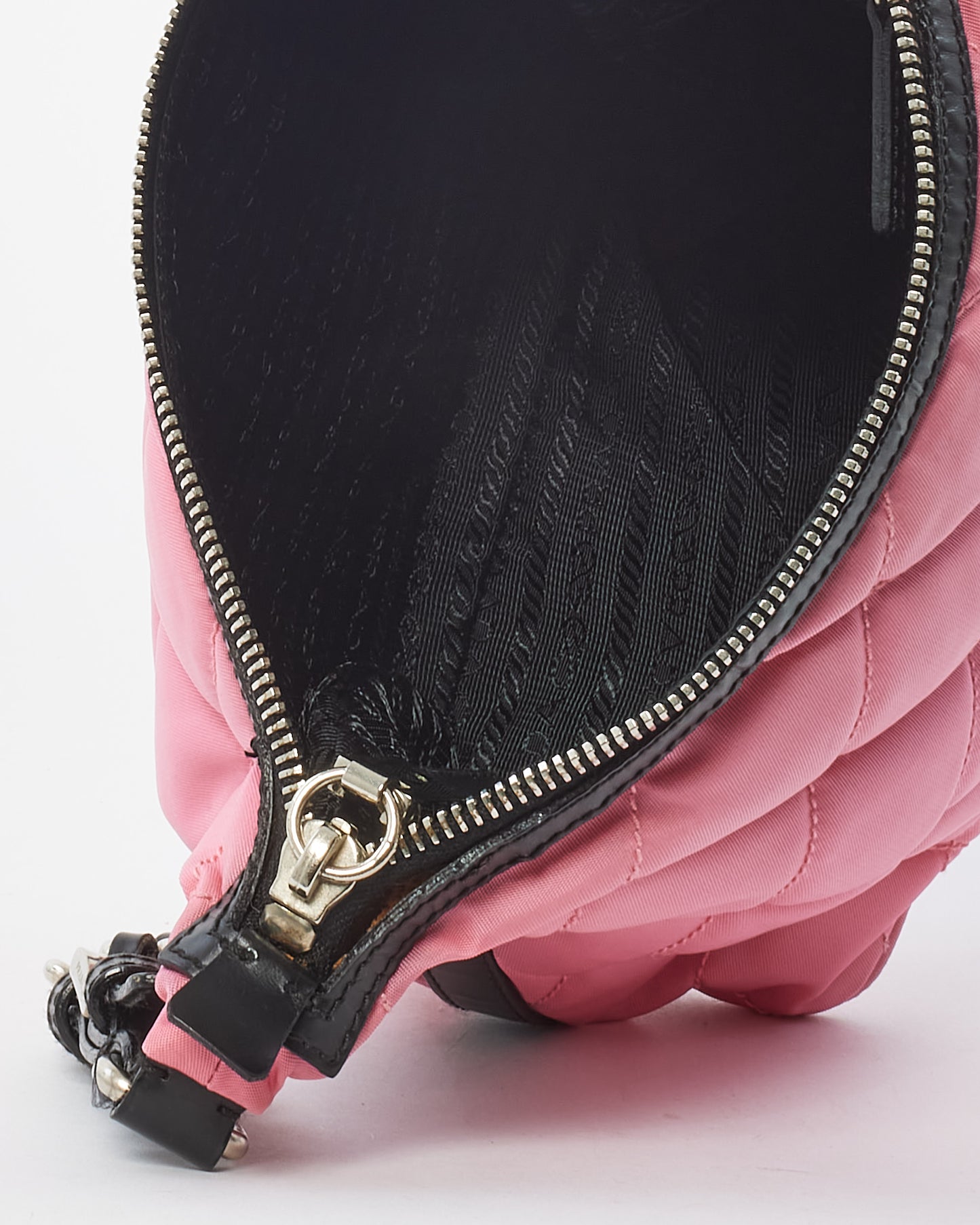 Prada Pink Quilted Nylon Vintage Shoulder Bag