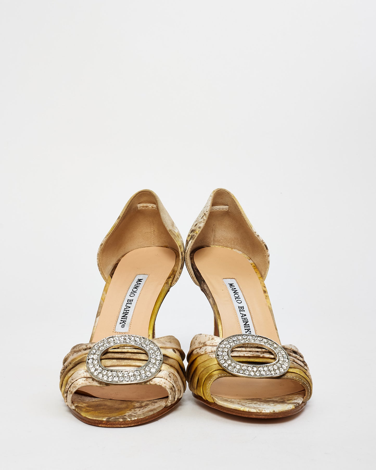 Manolo Blahnik Printed Yellow/Brown/White Satin Sedaraby D
Orsay Pumps