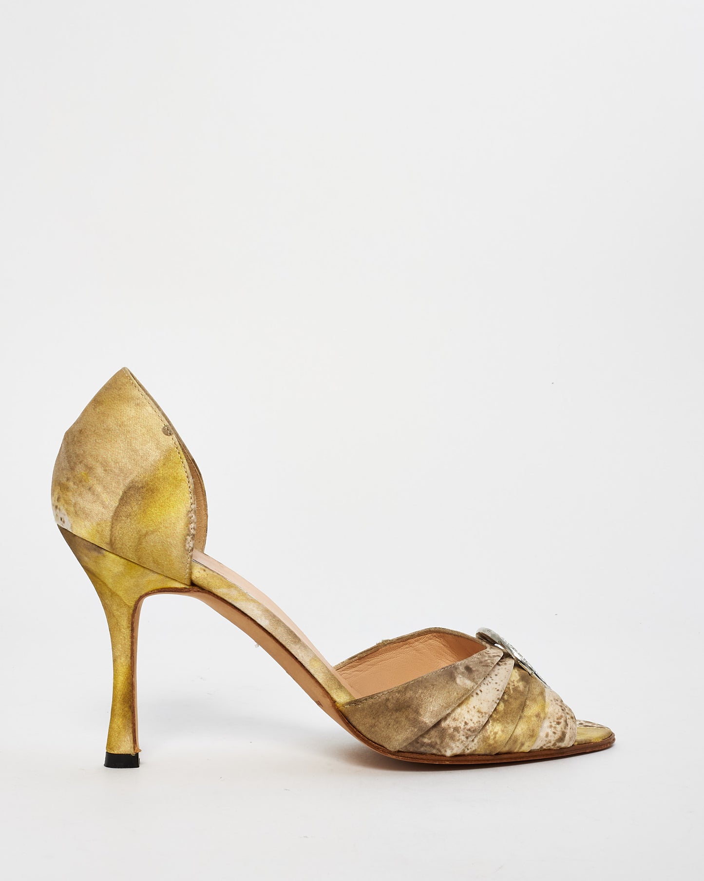 Manolo Blahnik Printed Yellow/Brown/White Satin Sedaraby D
Orsay Pumps