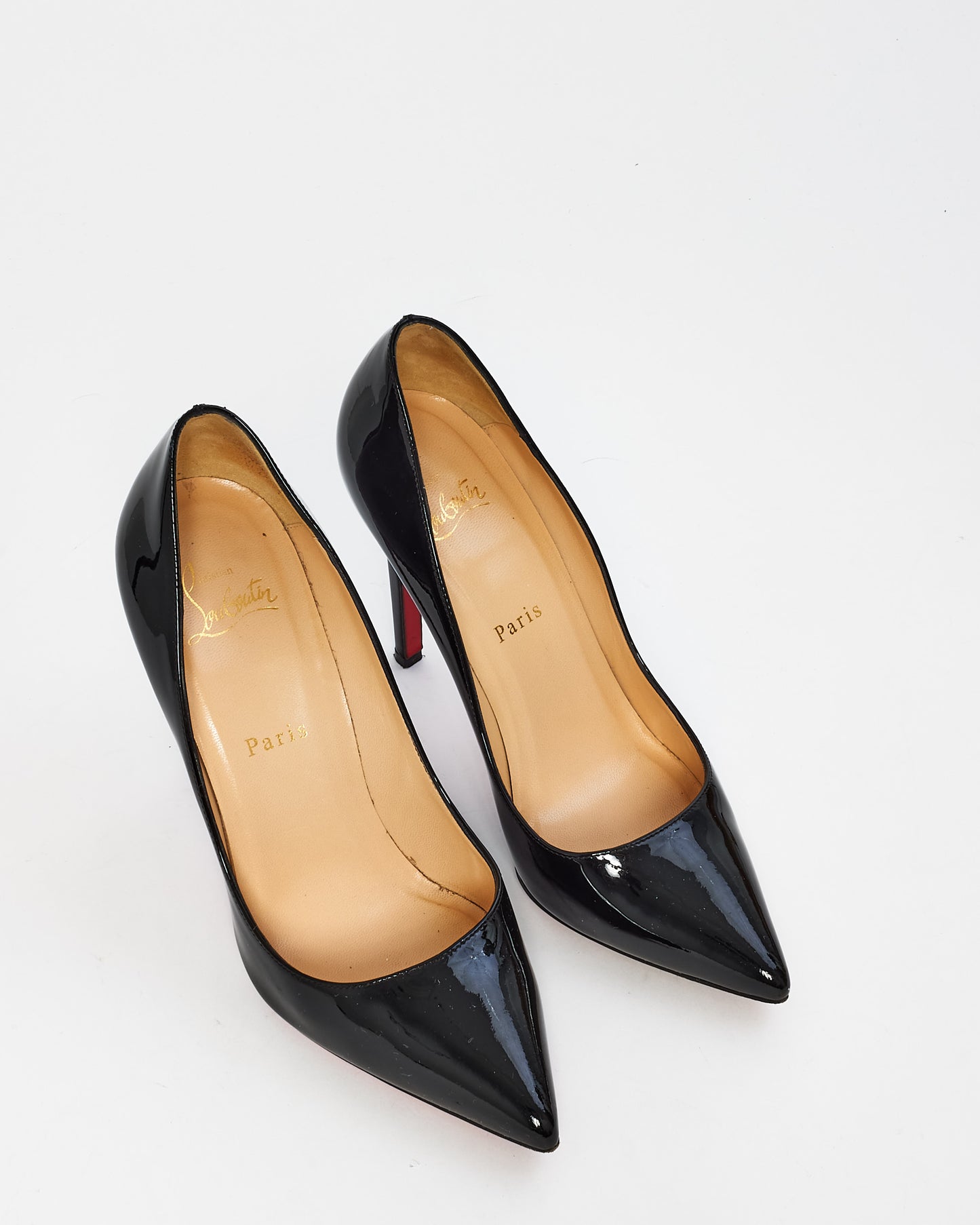 Christian Louboutin Black Patent Leather Pigalle 100 MM Pumps - 38