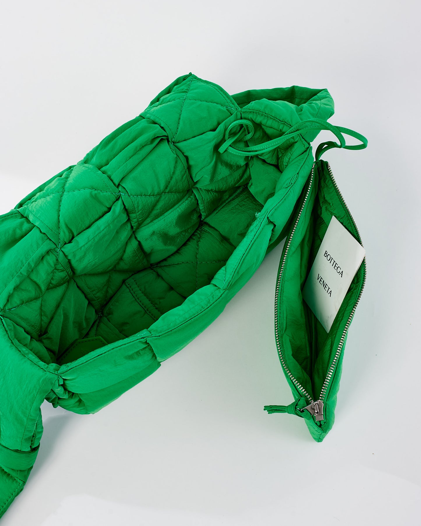 Bottega Veneta Parakeet Green Nylon Tech Padded Cassette Bag