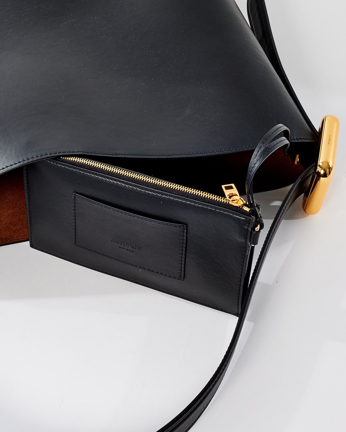 Jacquemus Black Leather Le Regalo Bucket Bag