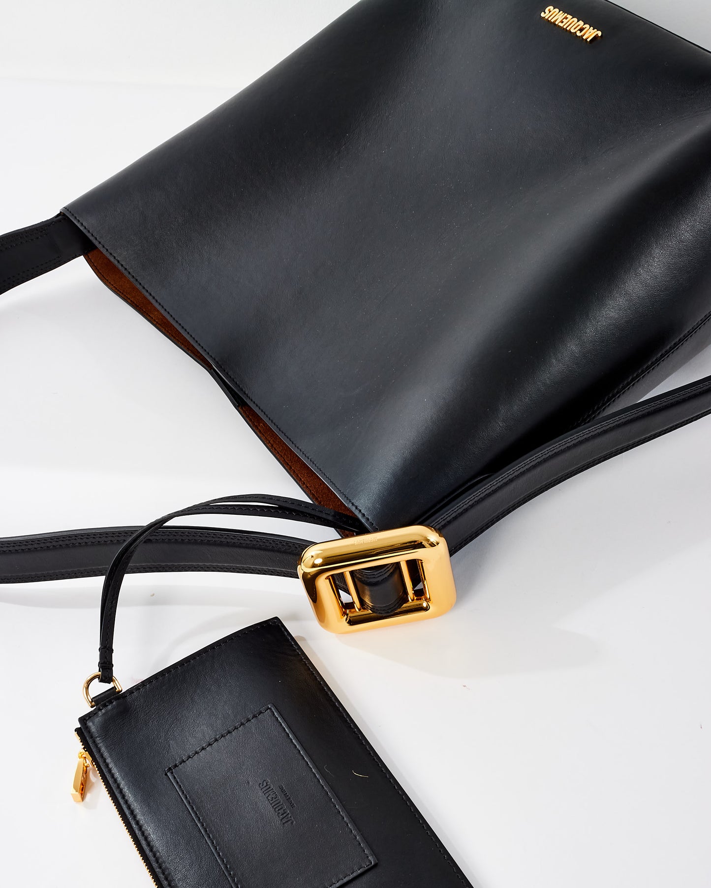 Jacquemus Black Leather Le Regalo Bucket Bag