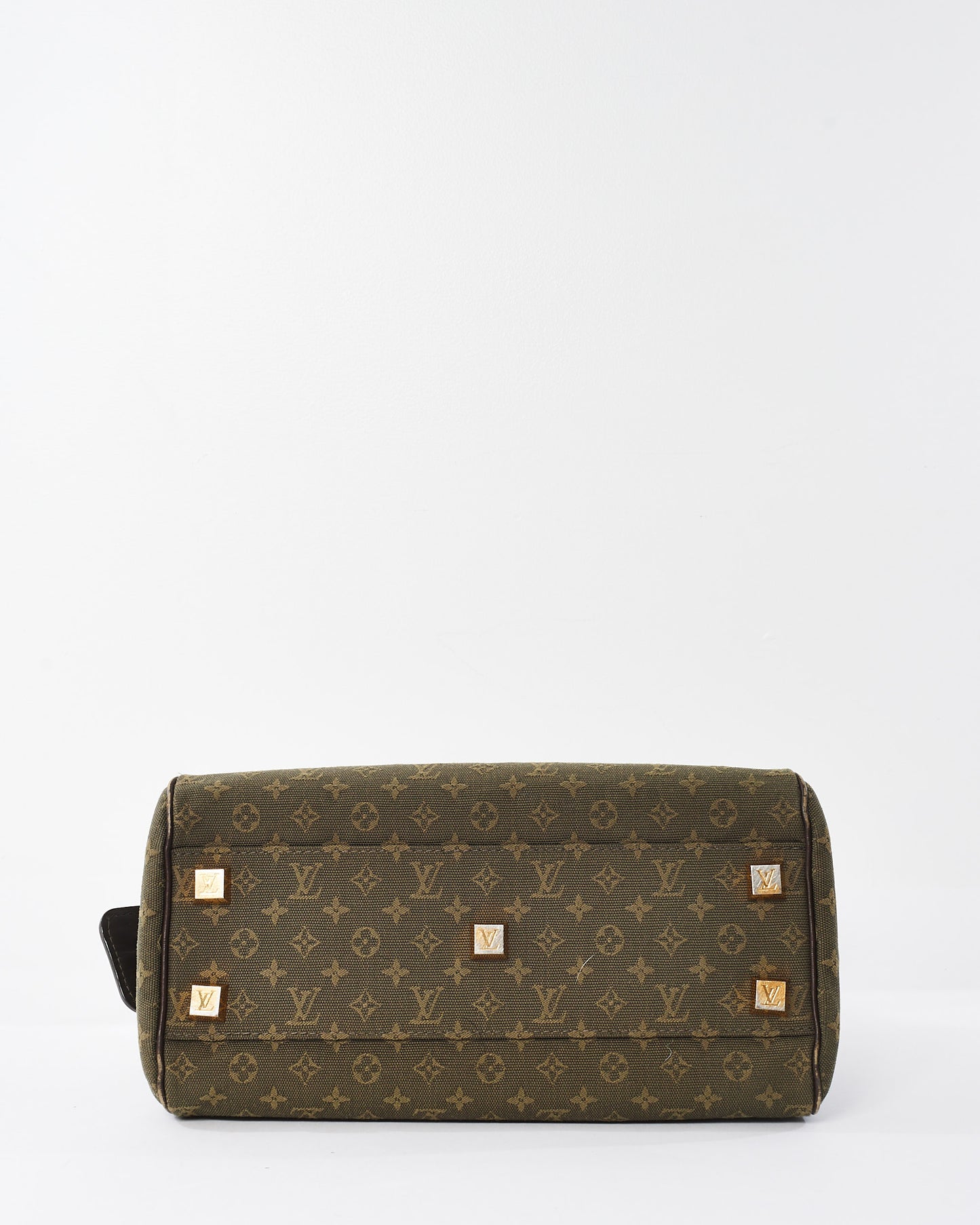 Louis Vuitton Green 
Beige Monogram Mini Lin Canvas Josephine Bag with/ Strap