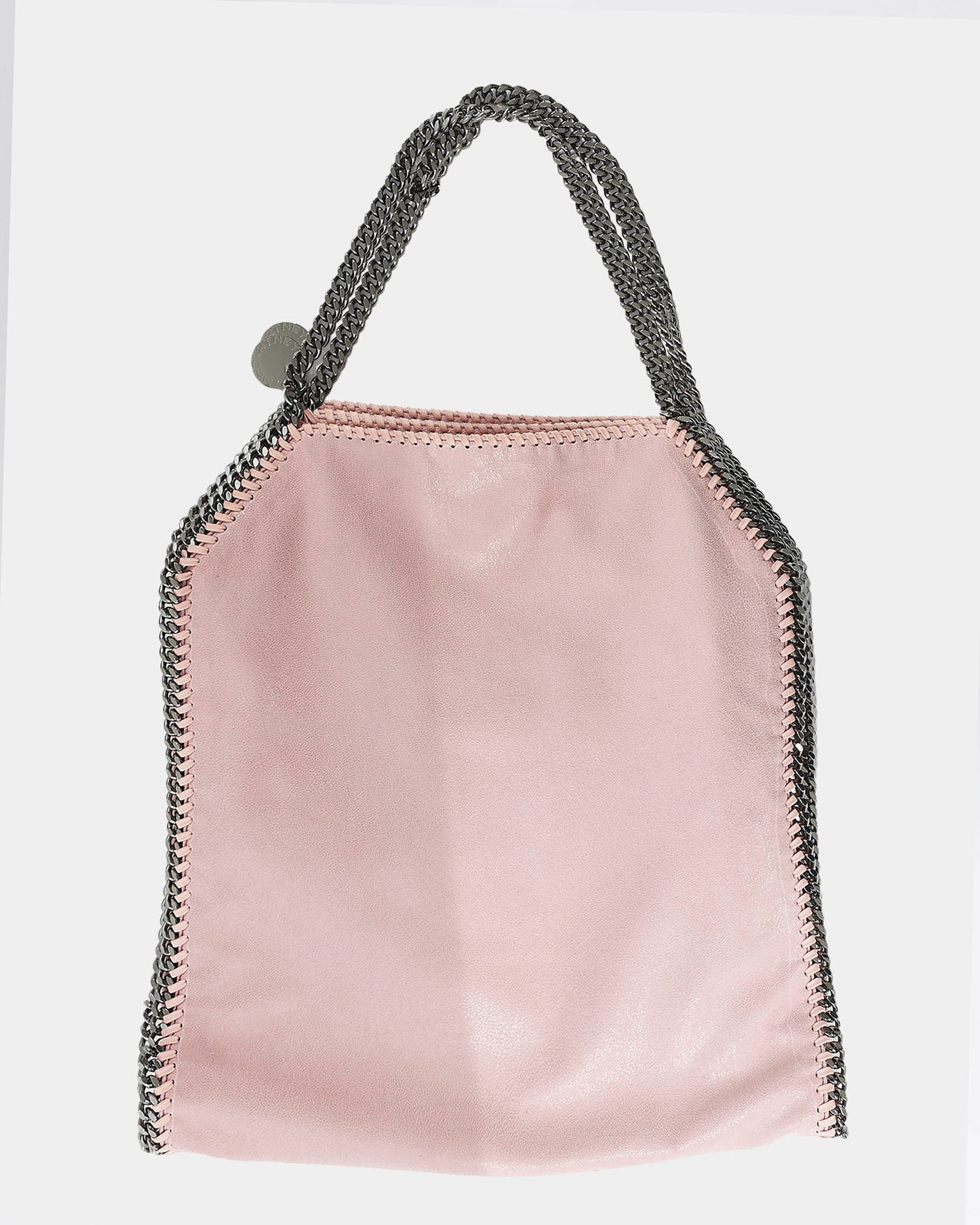 Stella McCartney Pink Faux Suede Falabella Fold-Over Tote Bag