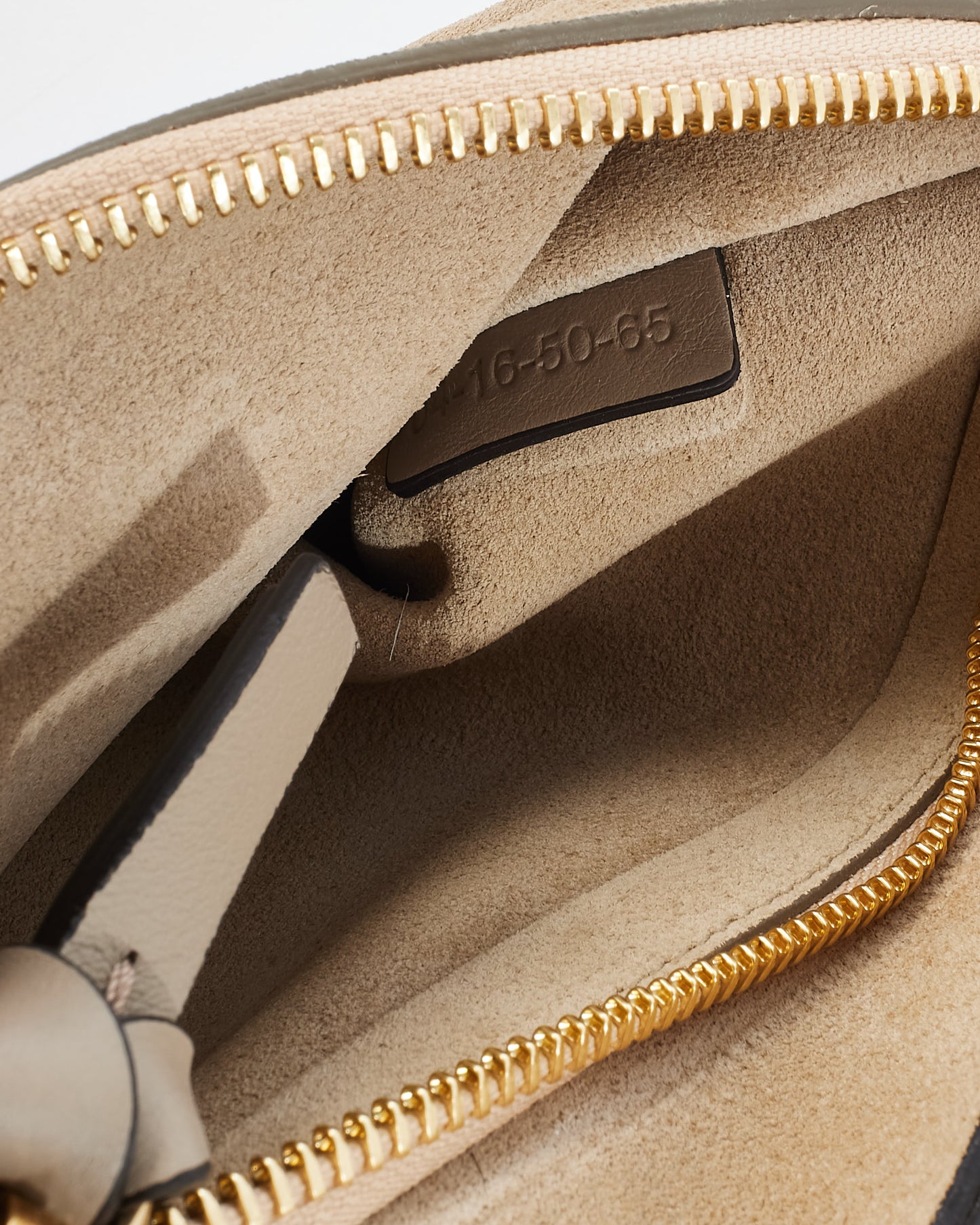 Chloé Taupe Suede 
Leather Medium Faye Crossbody Bag