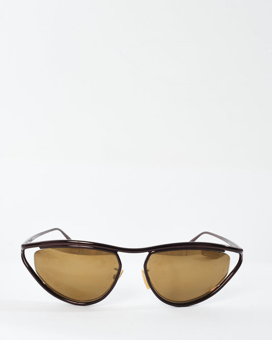 Bottega Veneta Brown Metal Cat.3 Sunglasses