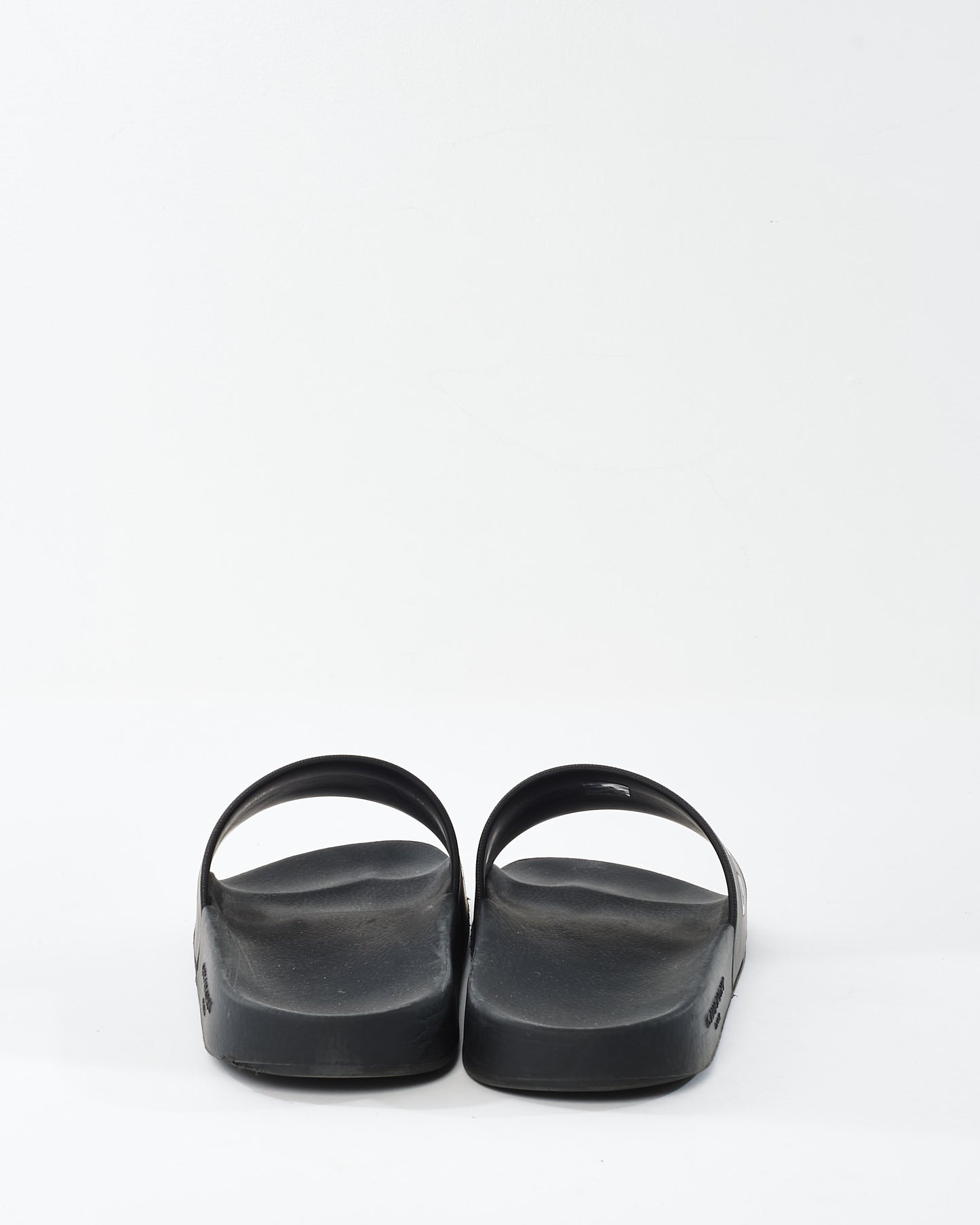 Givenchy Black Rubber Logo Pool Slides - 38