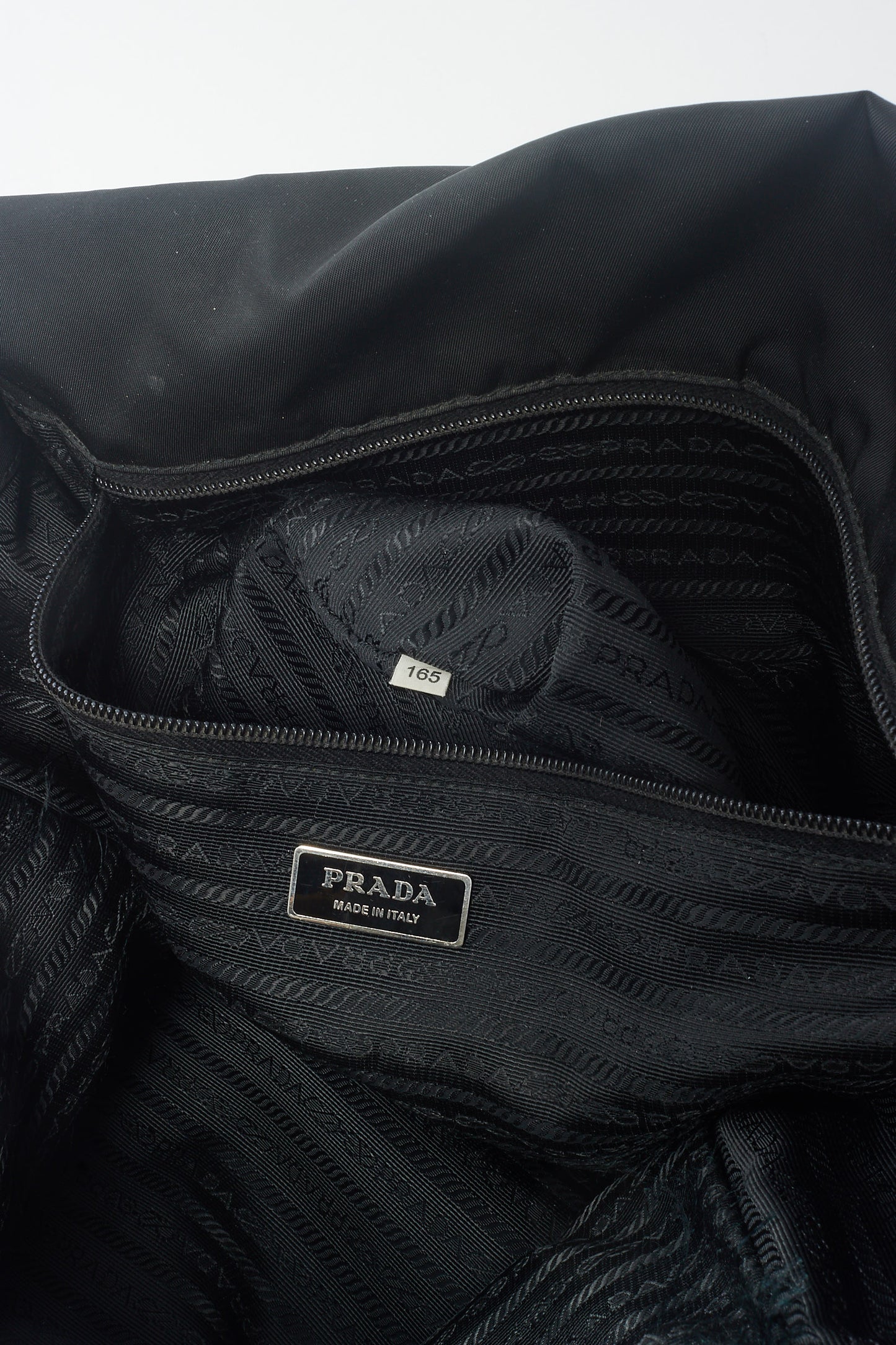 Prada Vintage Black Nylon Tessuto Messenger Bag