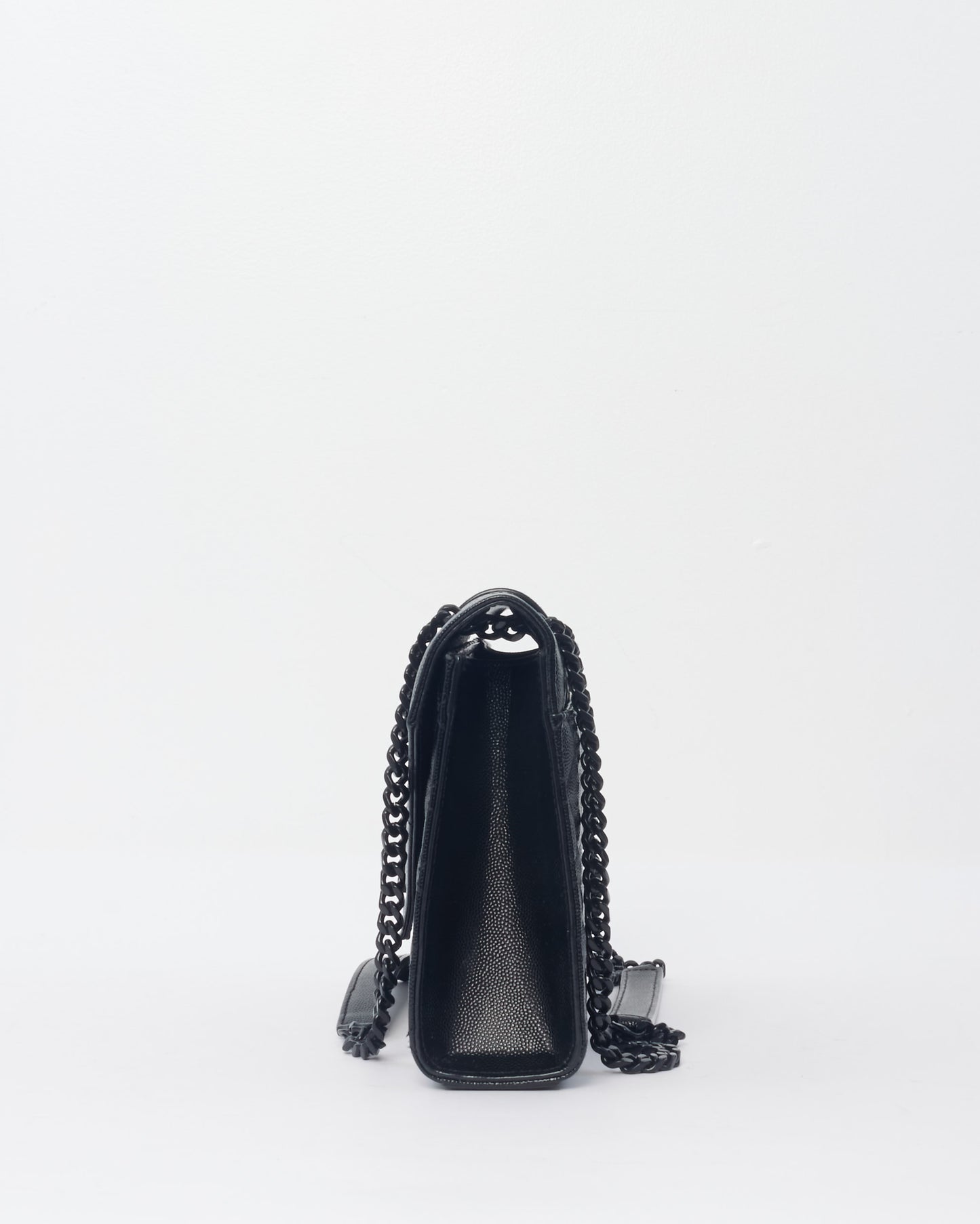 Saint Laurent Black Leather Medium Envelope Chain Bag BHW