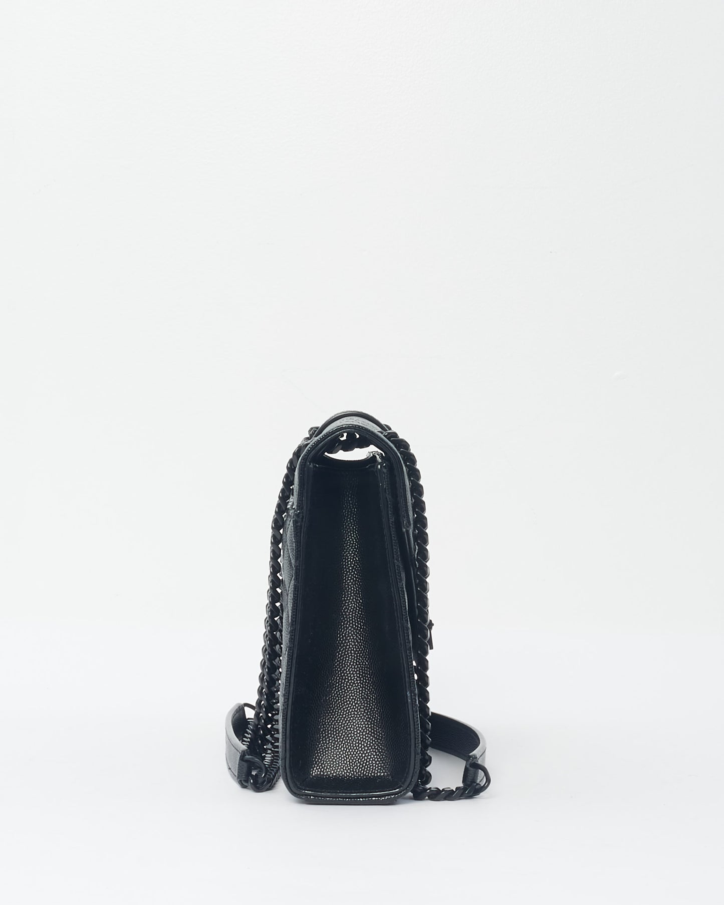 Saint Laurent Black Leather Medium Envelope Chain Bag BHW