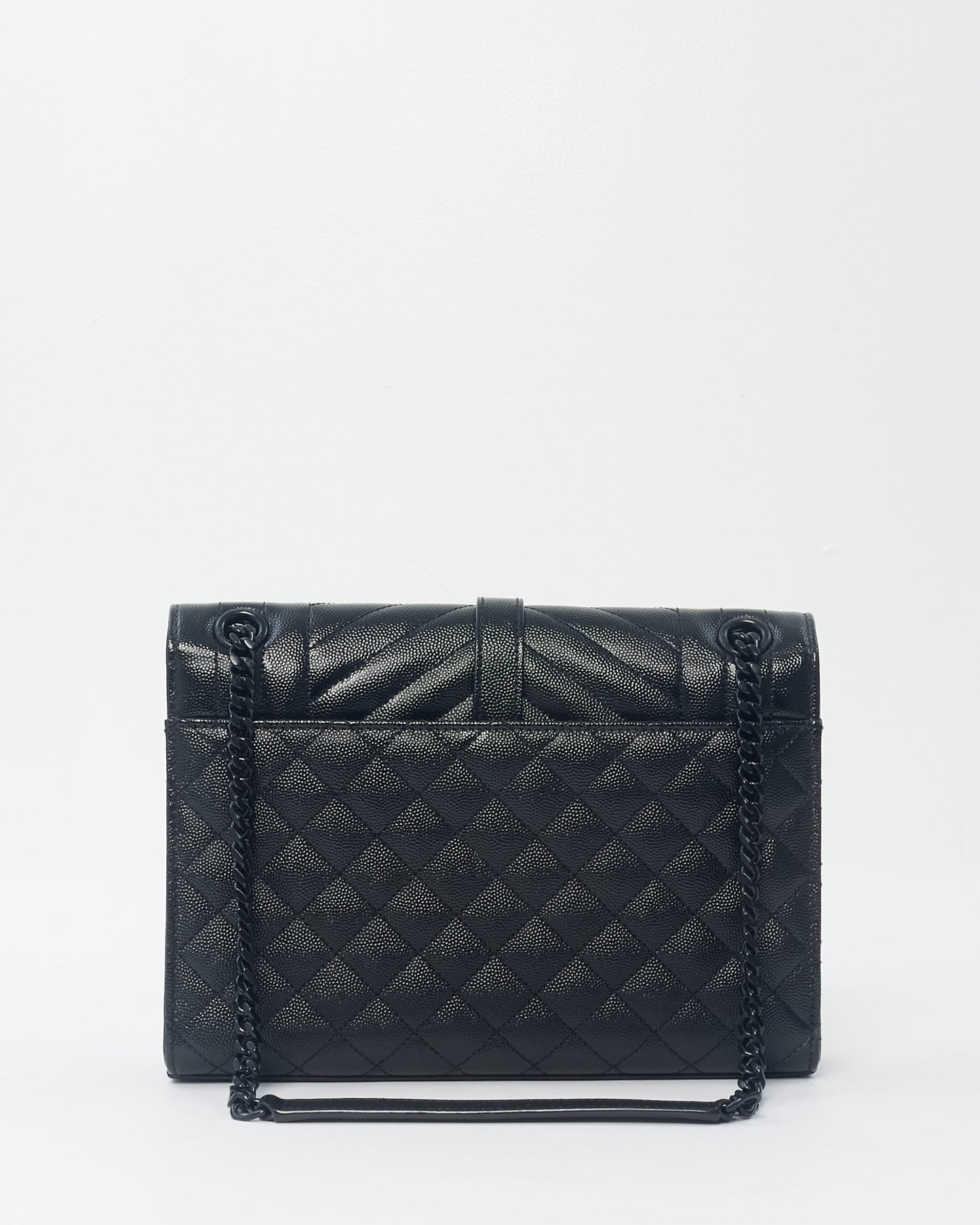 Saint Laurent Black Leather Medium Envelope Chain Bag BHW