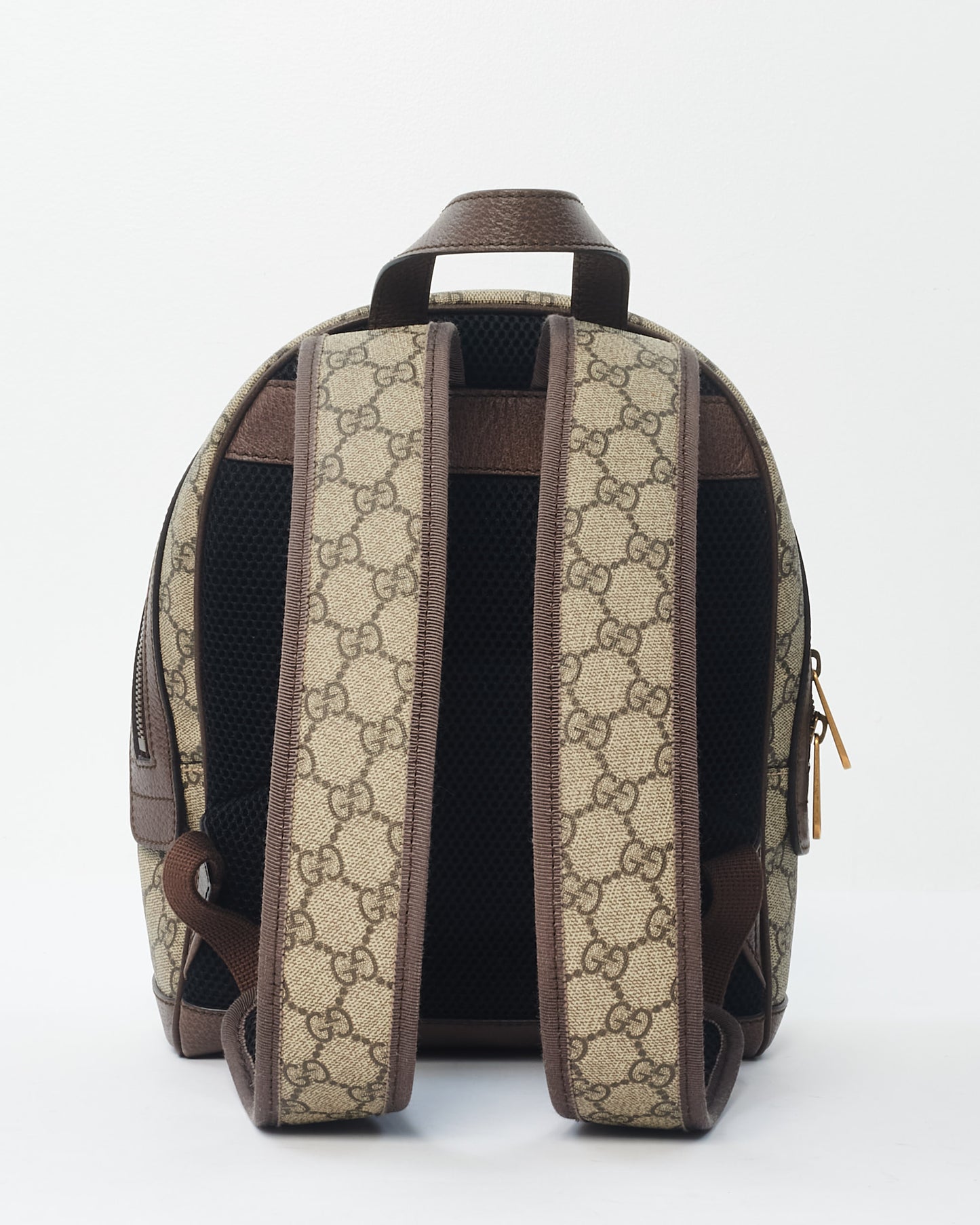 Gucci Brown and Beige GG Supreme Small Ophidia Backpack