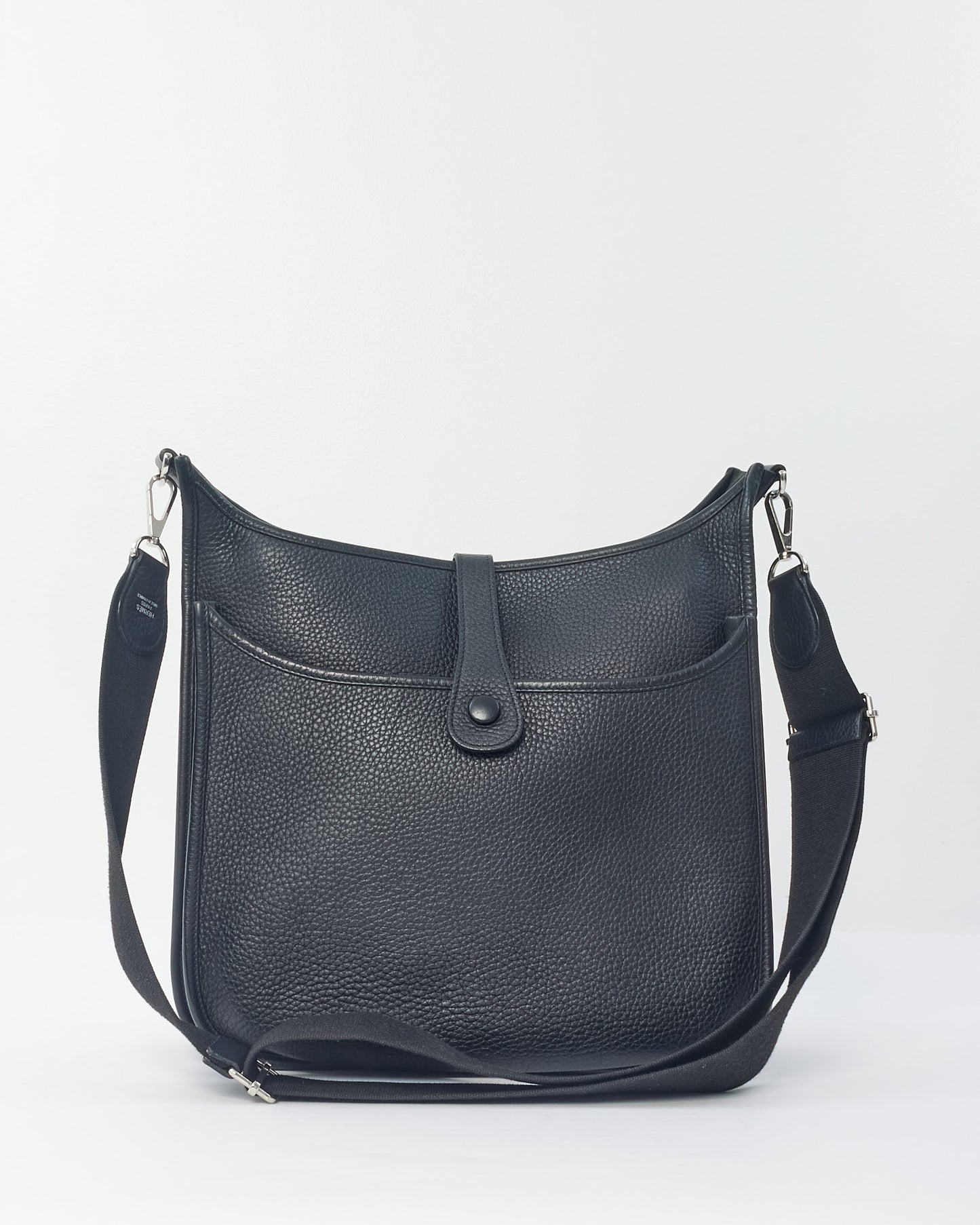 Hermès Black Leather Evelyne GM Crossbody Bag