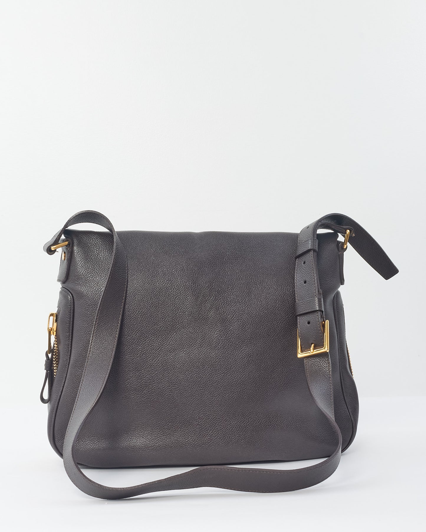 Tom Ford Brown Leather Jennifer Messenger Bag