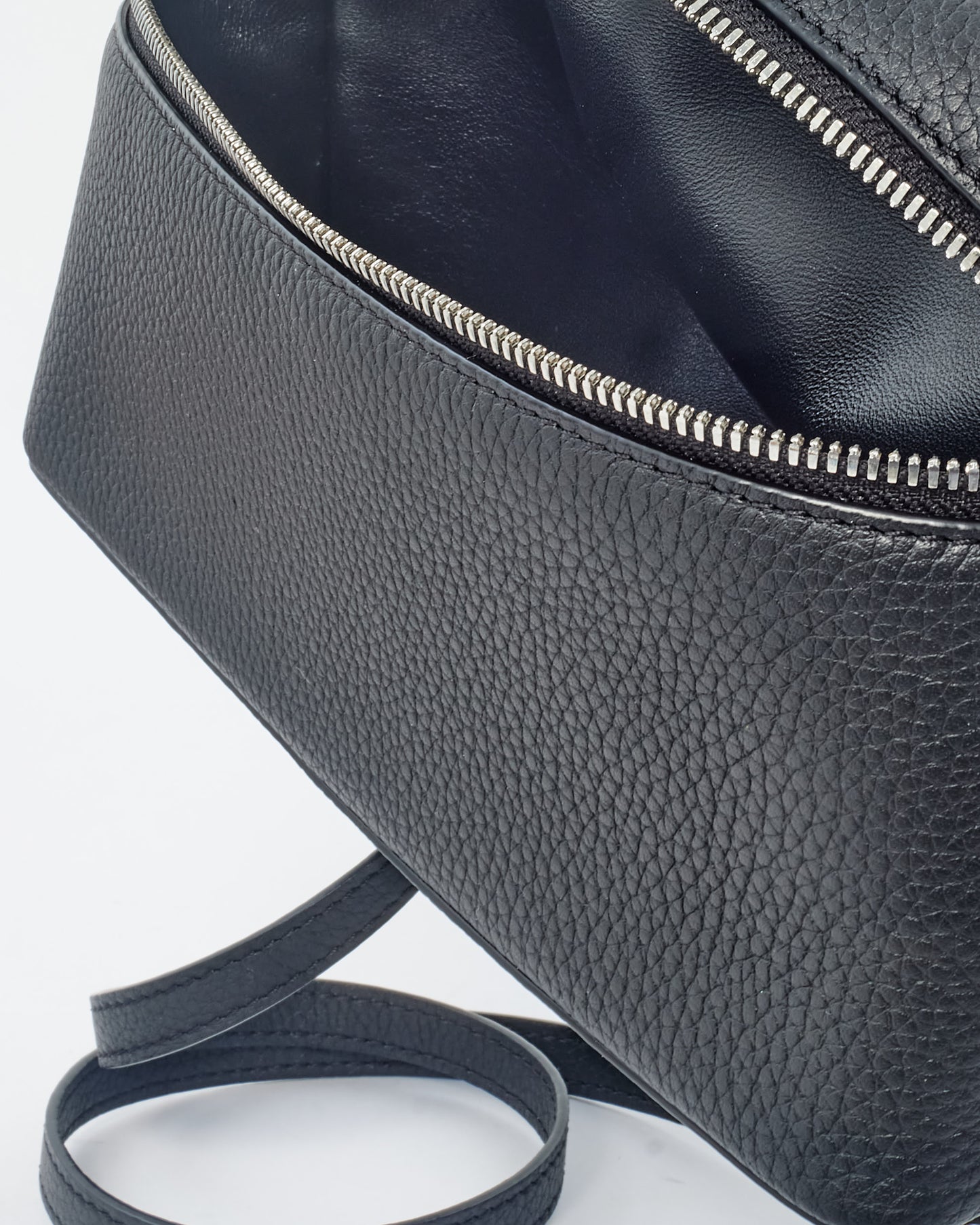 Loro Piana Black Grained Calfskin Leather L19 Bag