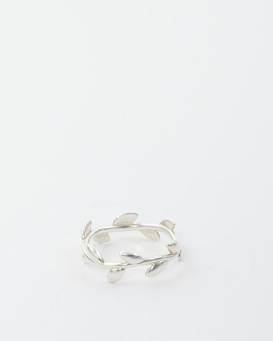 Tiffany 
Co. Silver Paloma Picasso Olive Leaf Ring - 5