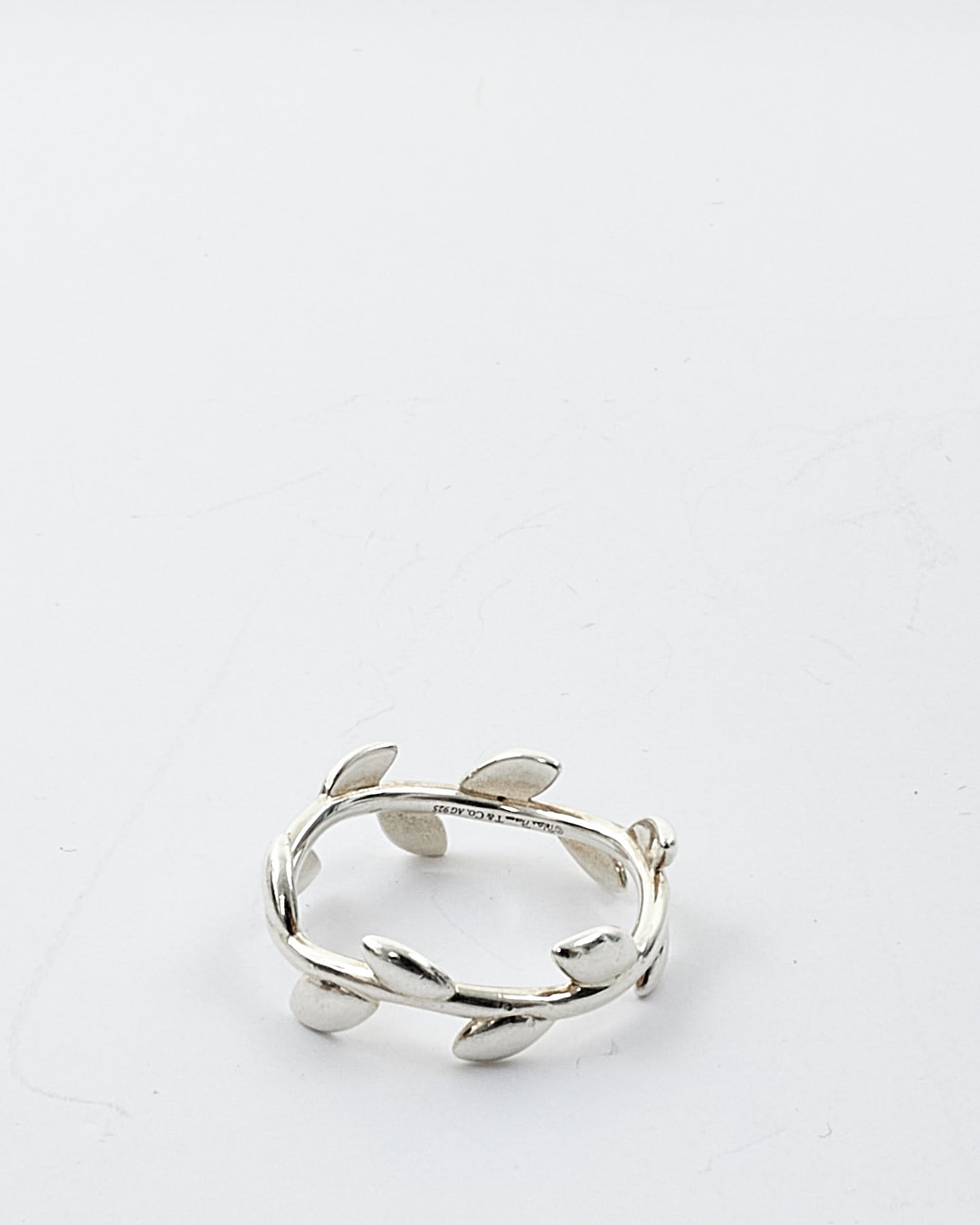 Tiffany 
Co. Silver Paloma Picasso Olive Leaf Ring - 5