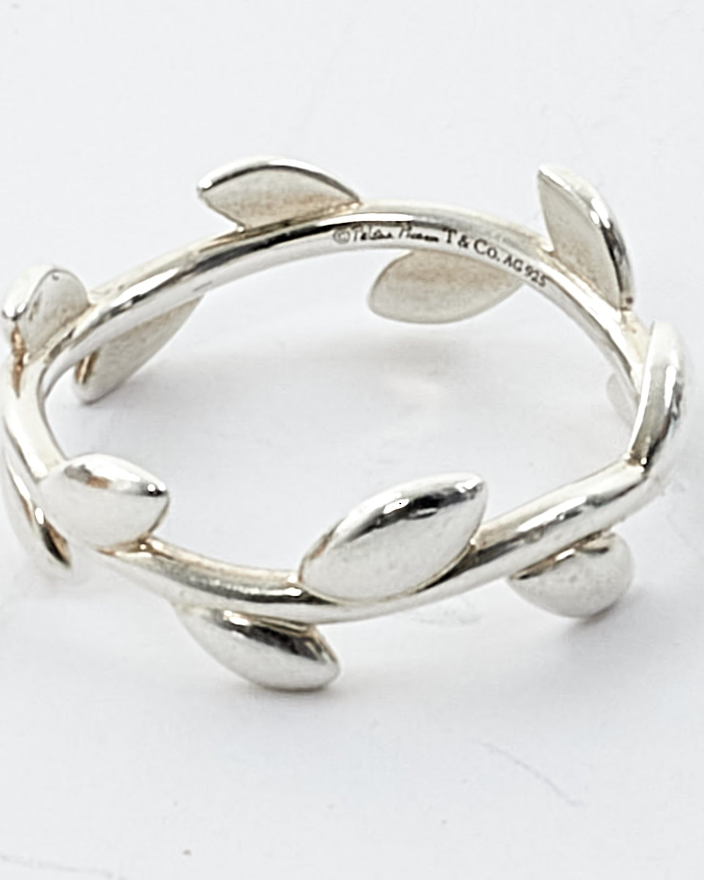 Tiffany 
Co. Silver Paloma Picasso Olive Leaf Ring - 5