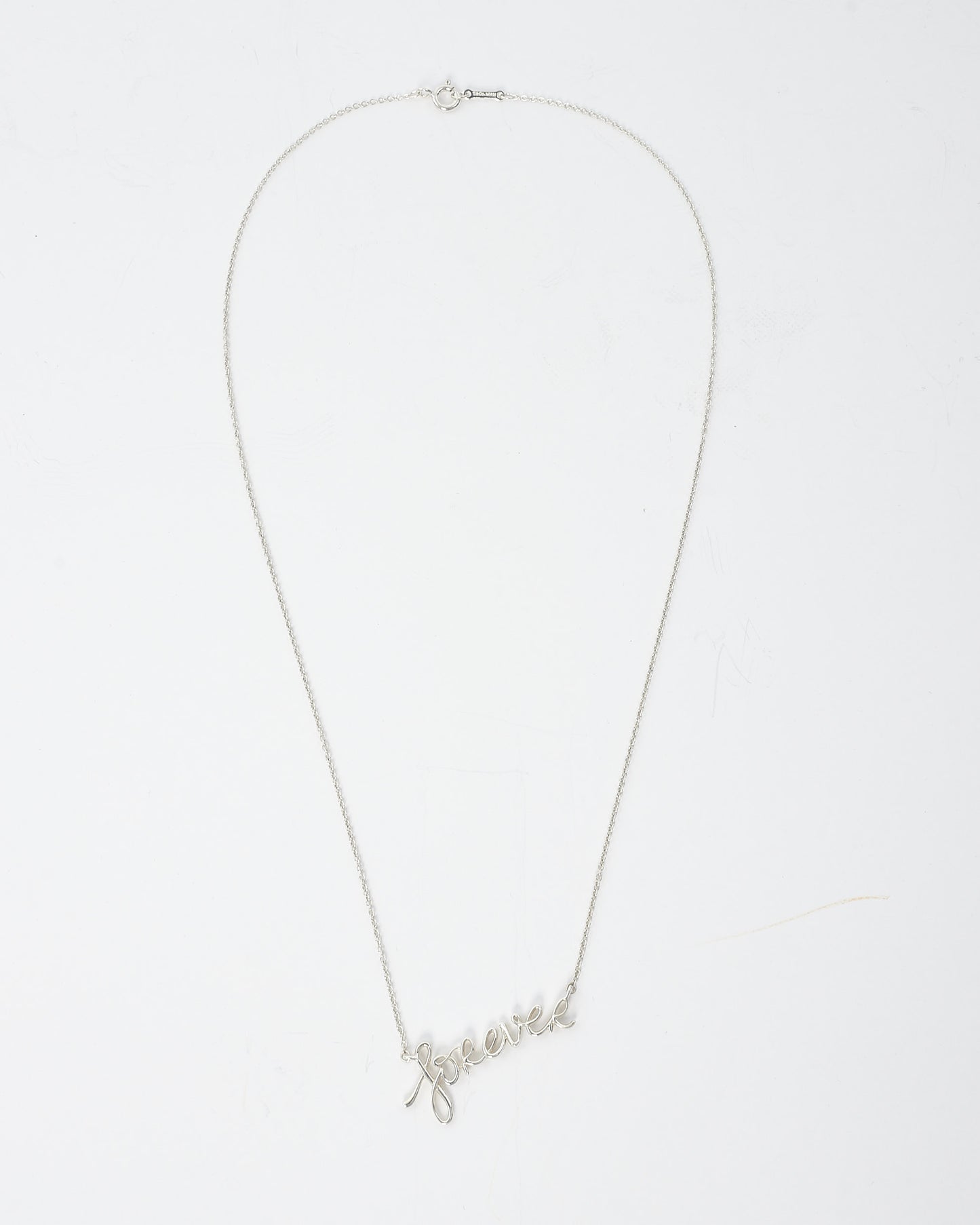 Tiffany 
Co. Silver Paloma
s Graffiti Cursive Forever Necklace