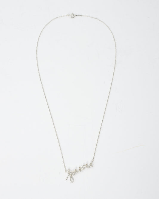 Tiffany 
Co. Silver Paloma
s Graffiti Cursive Forever Necklace