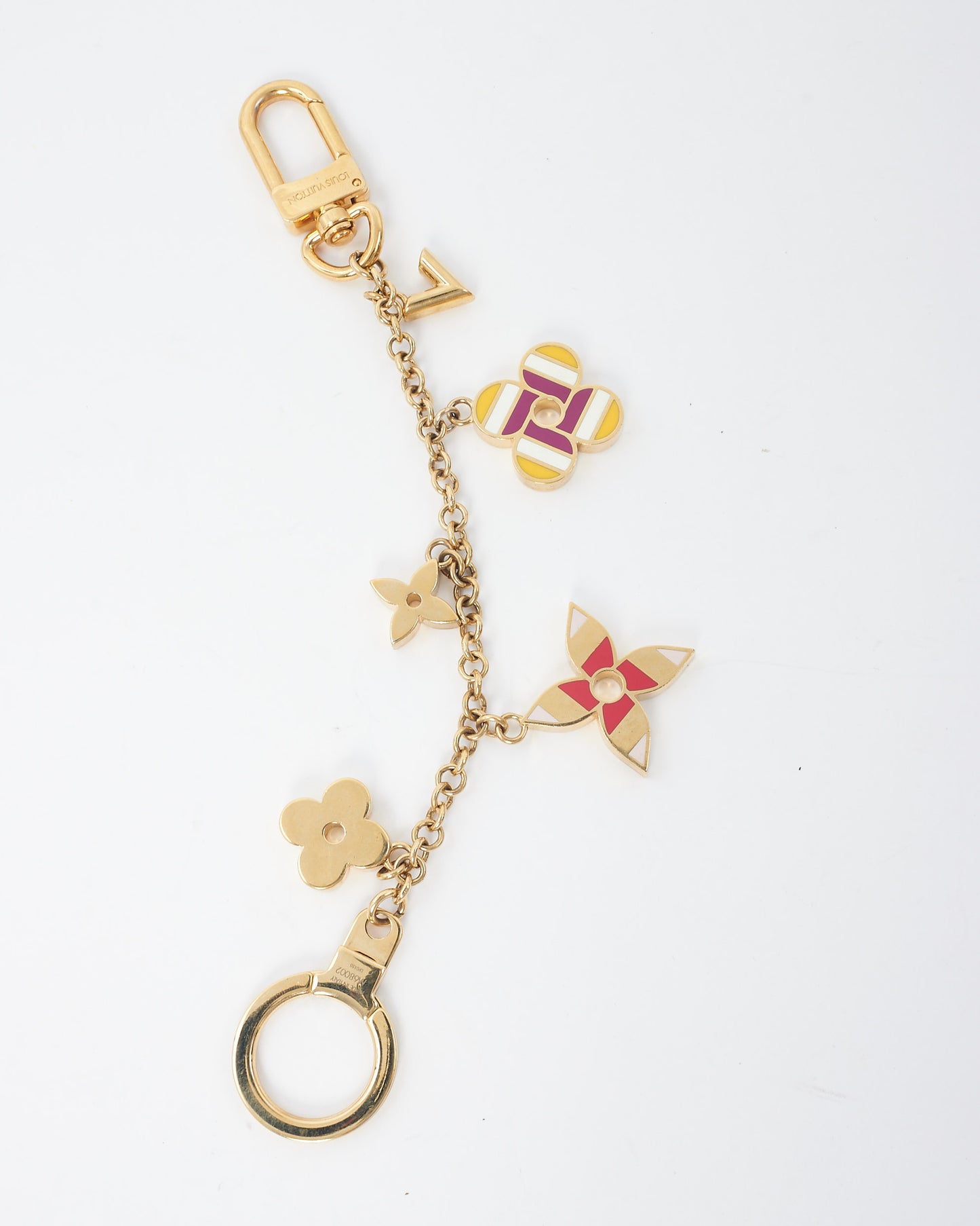 Louis Vuitton Gold Multi Pop Flower Chain Bag Charm