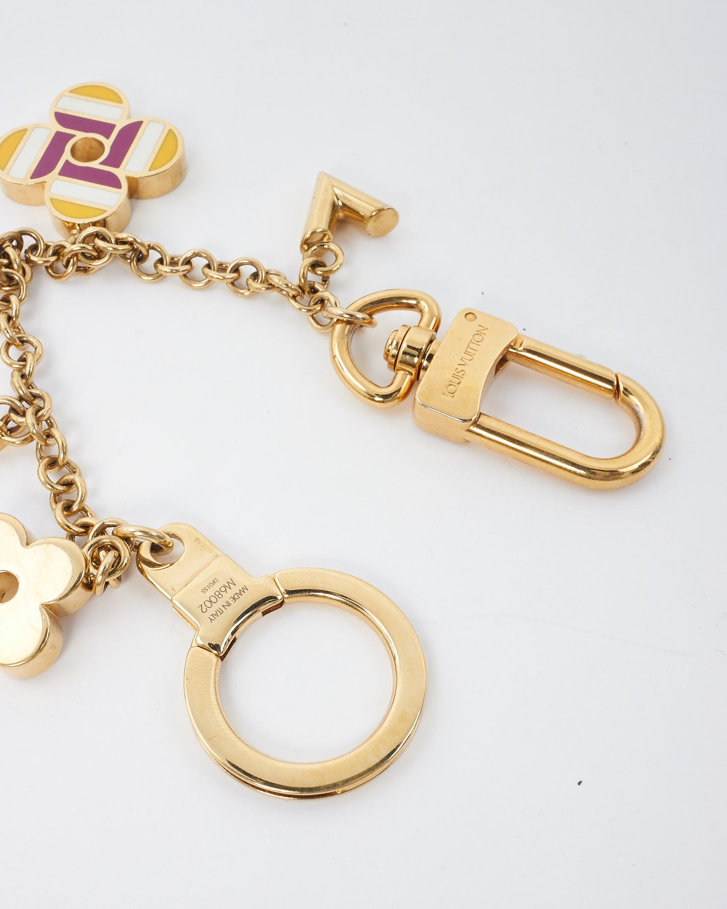 Louis Vuitton Gold Multi Pop Flower Chain Bag Charm