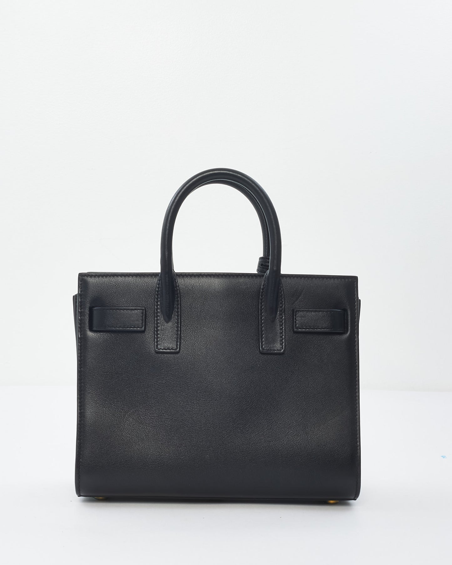 Saint Laurent Black Smooth Leather Nano Sac Du Jour GHW