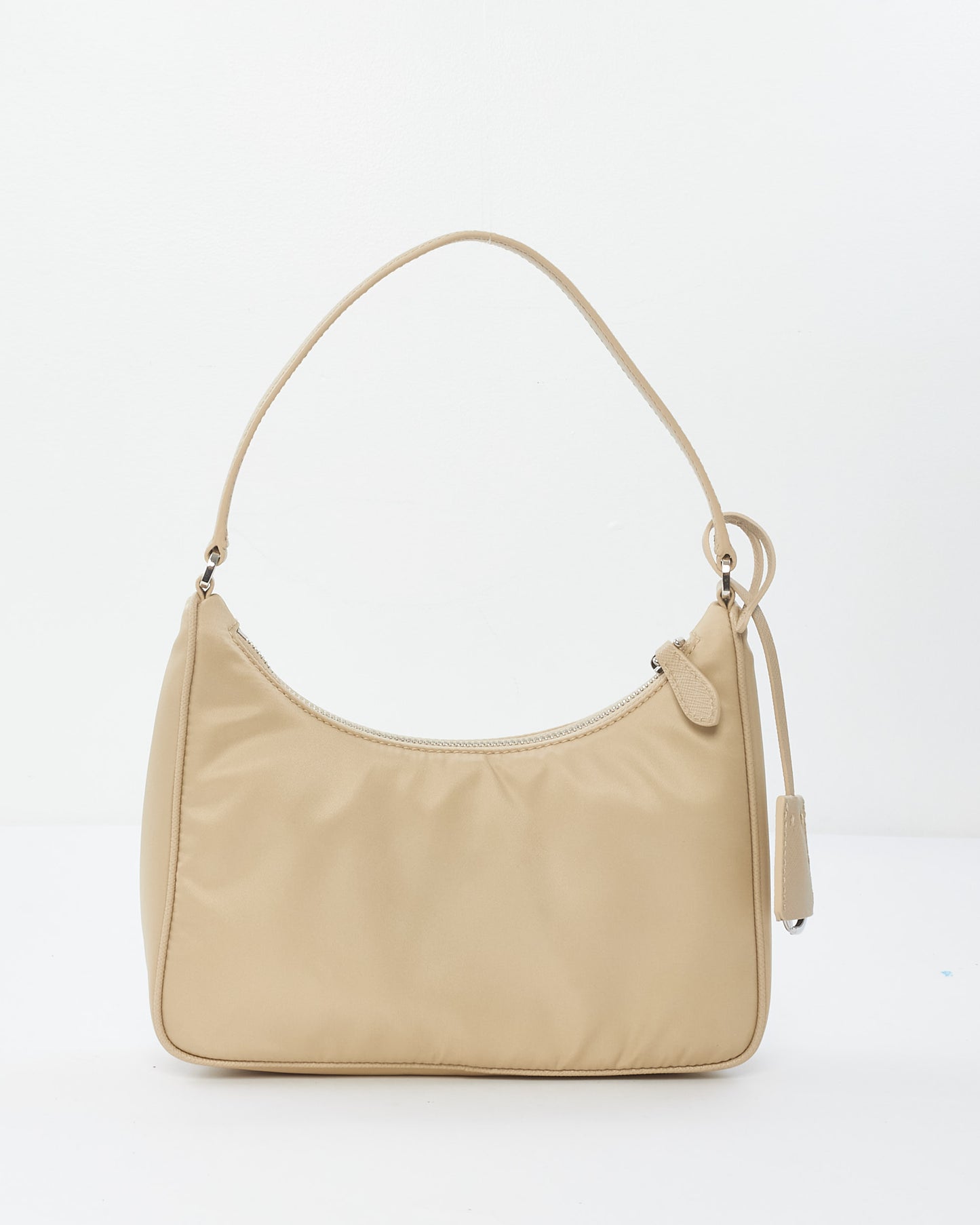 Prada Desert Beige Nylon 2005 Re-Edition Hobo Shoulder Bag