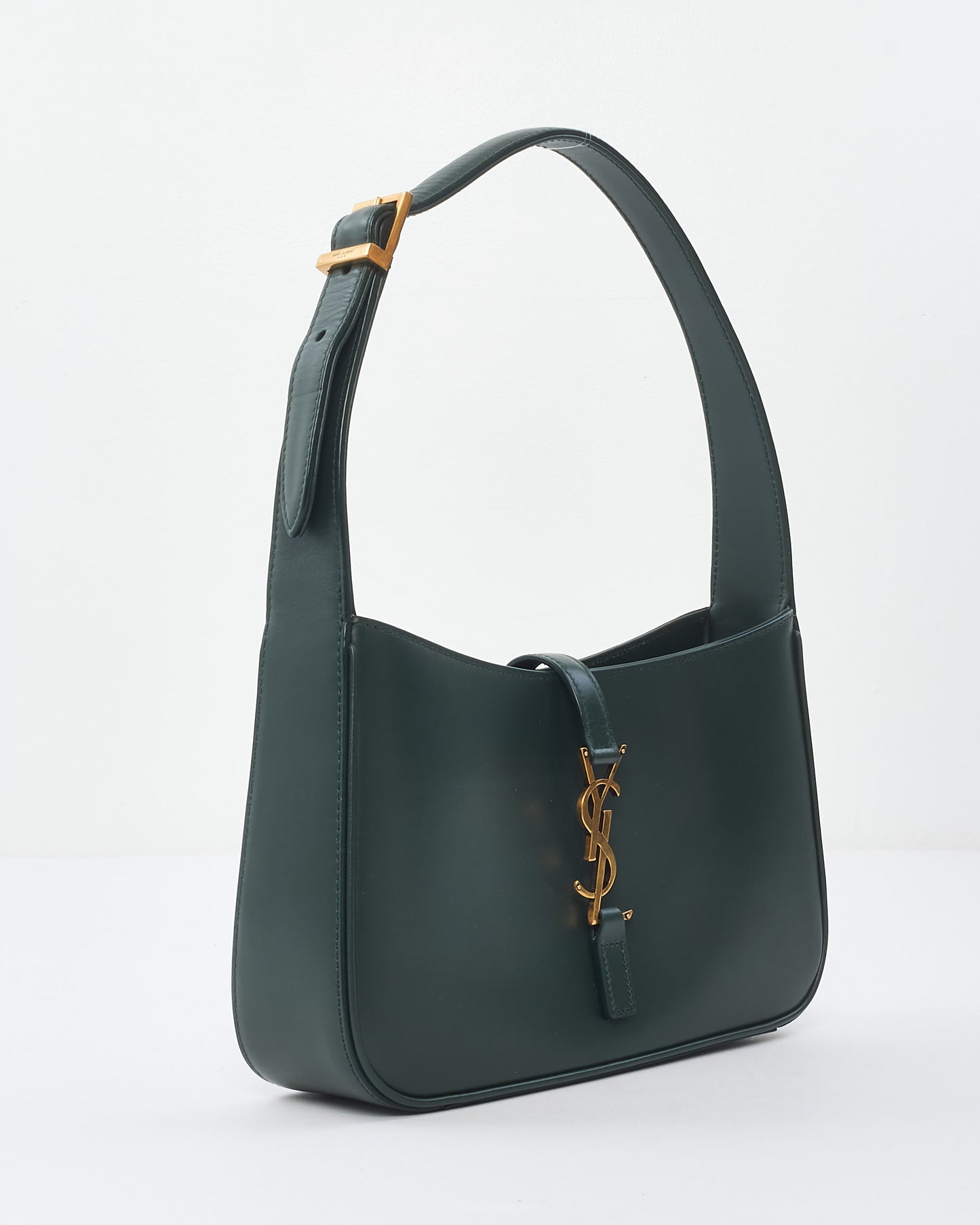 Saint Laurent Forest Green Leather 5 à 7 Hobo Shoulder Bag