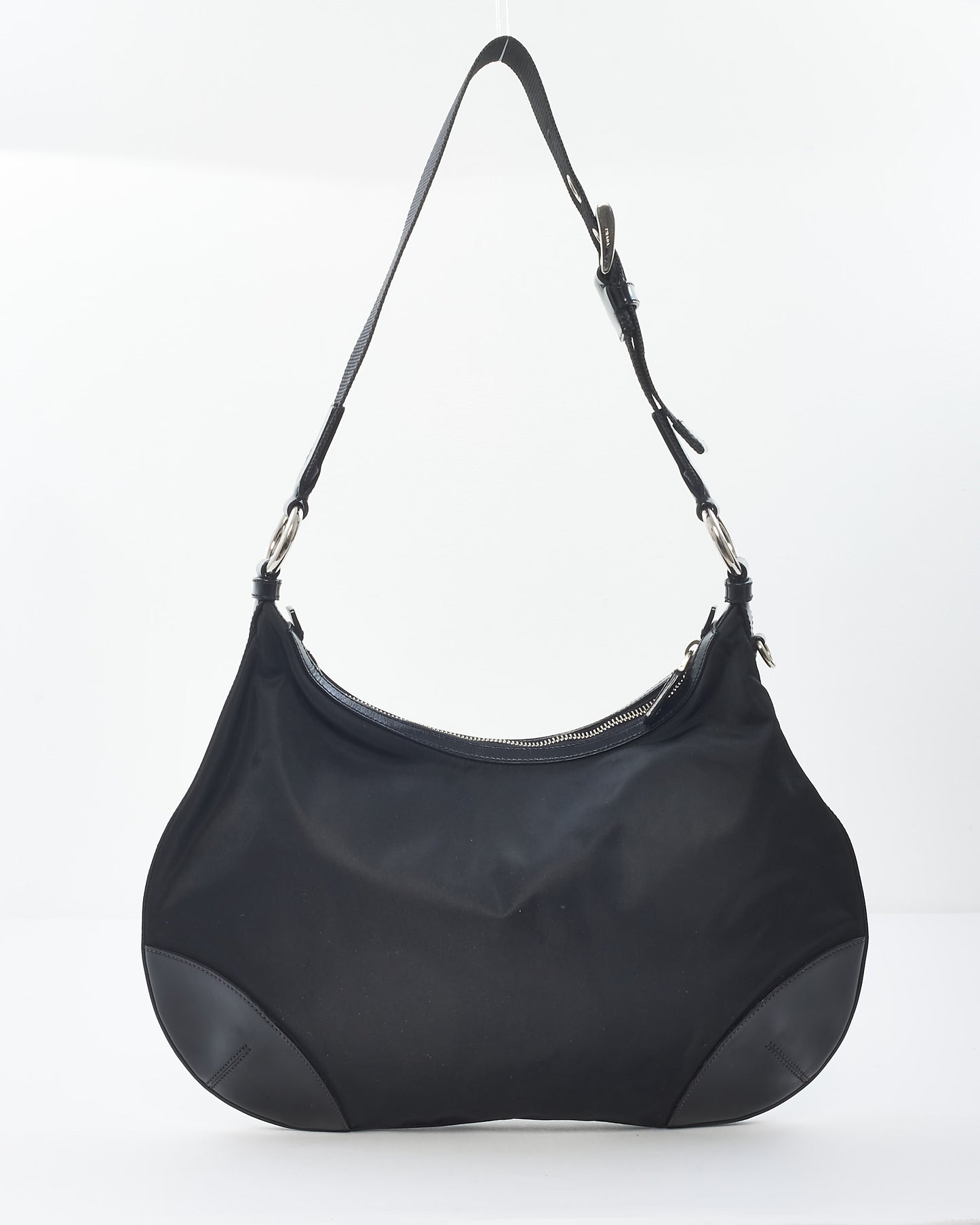 Prada Black Nylon Hobo Shoulder Bag