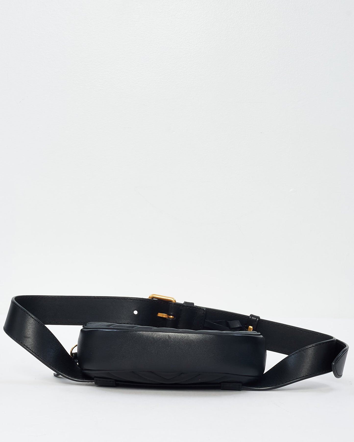 Gucci Black Leather Marmont Belt Bag - 85/34