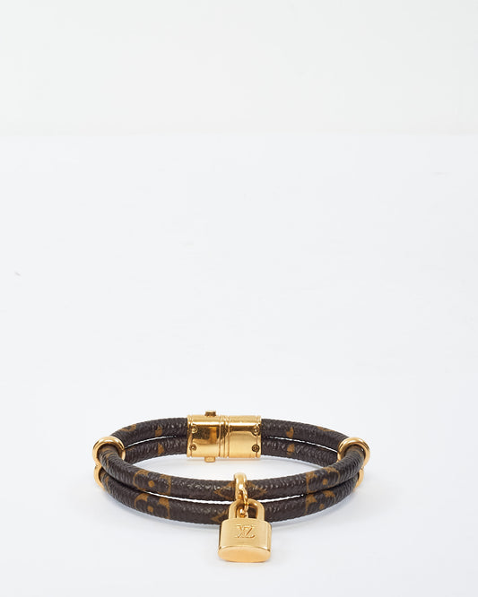 Louis Vuitton Monogram Canvas Keep It Twice Padlock Bracelet