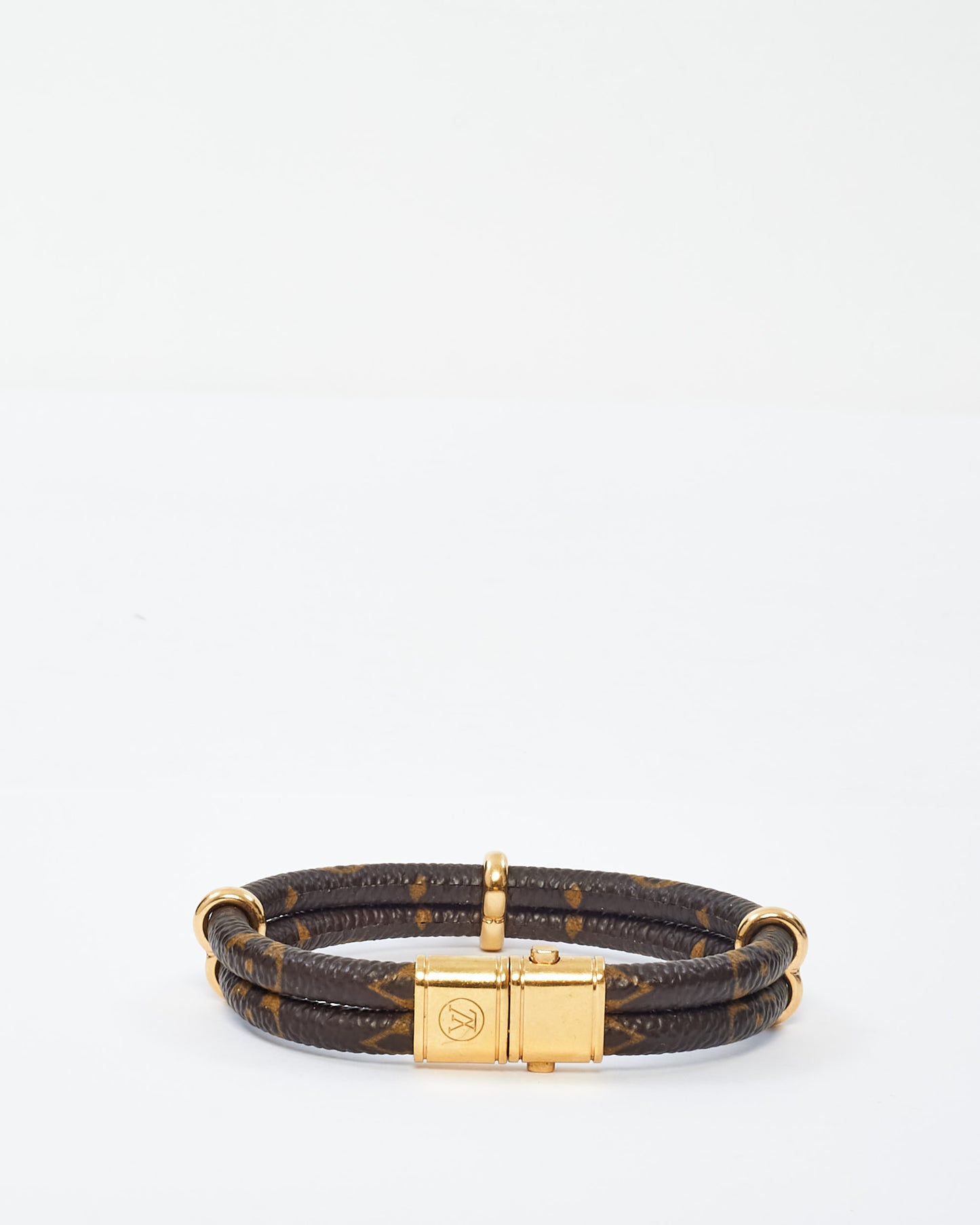 Louis Vuitton Monogram Canvas Keep It Twice Padlock Bracelet